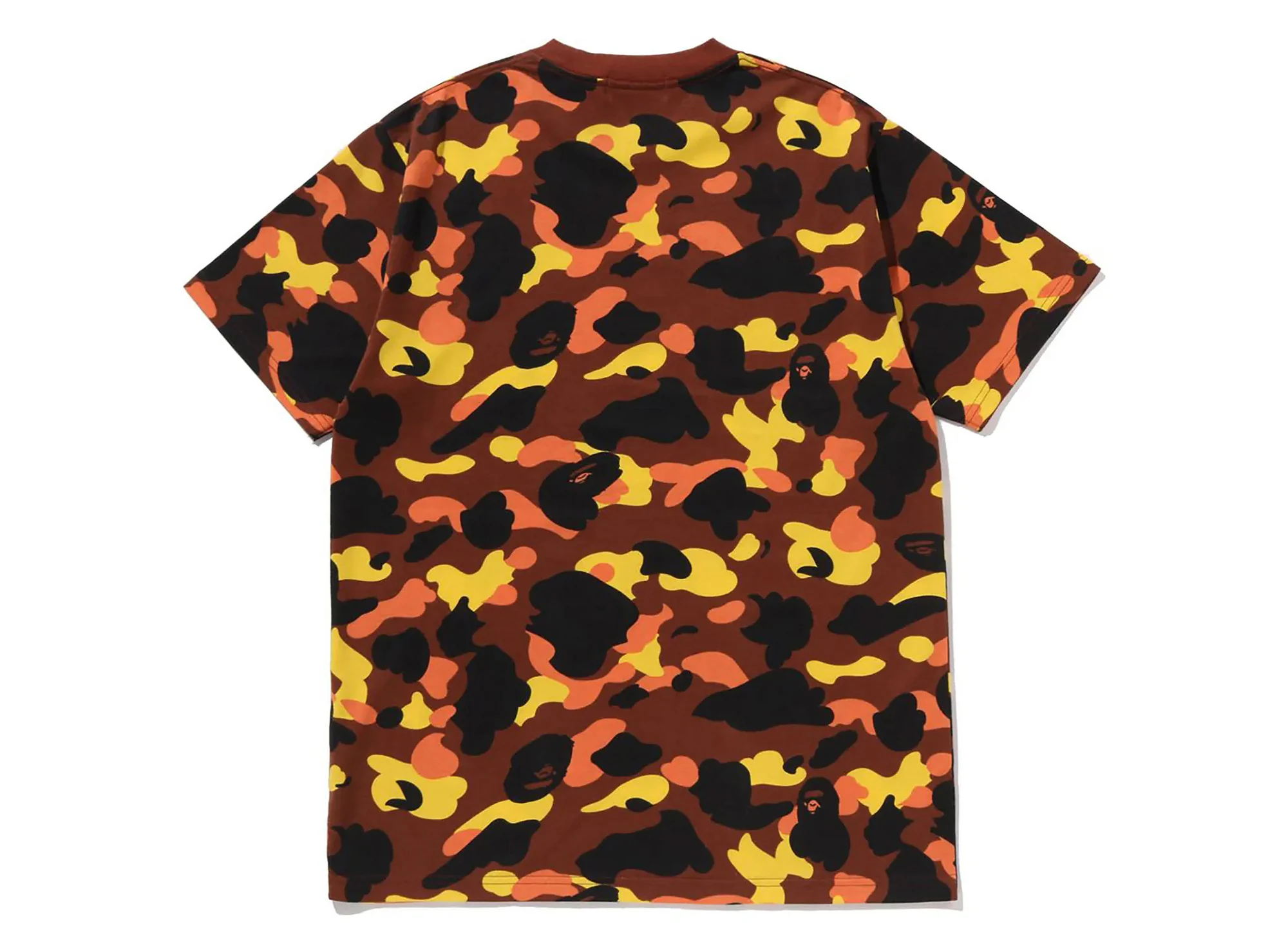 A Bathing Ape 1st Camo BAPE Rhinestone Tee in Orange - Image 2