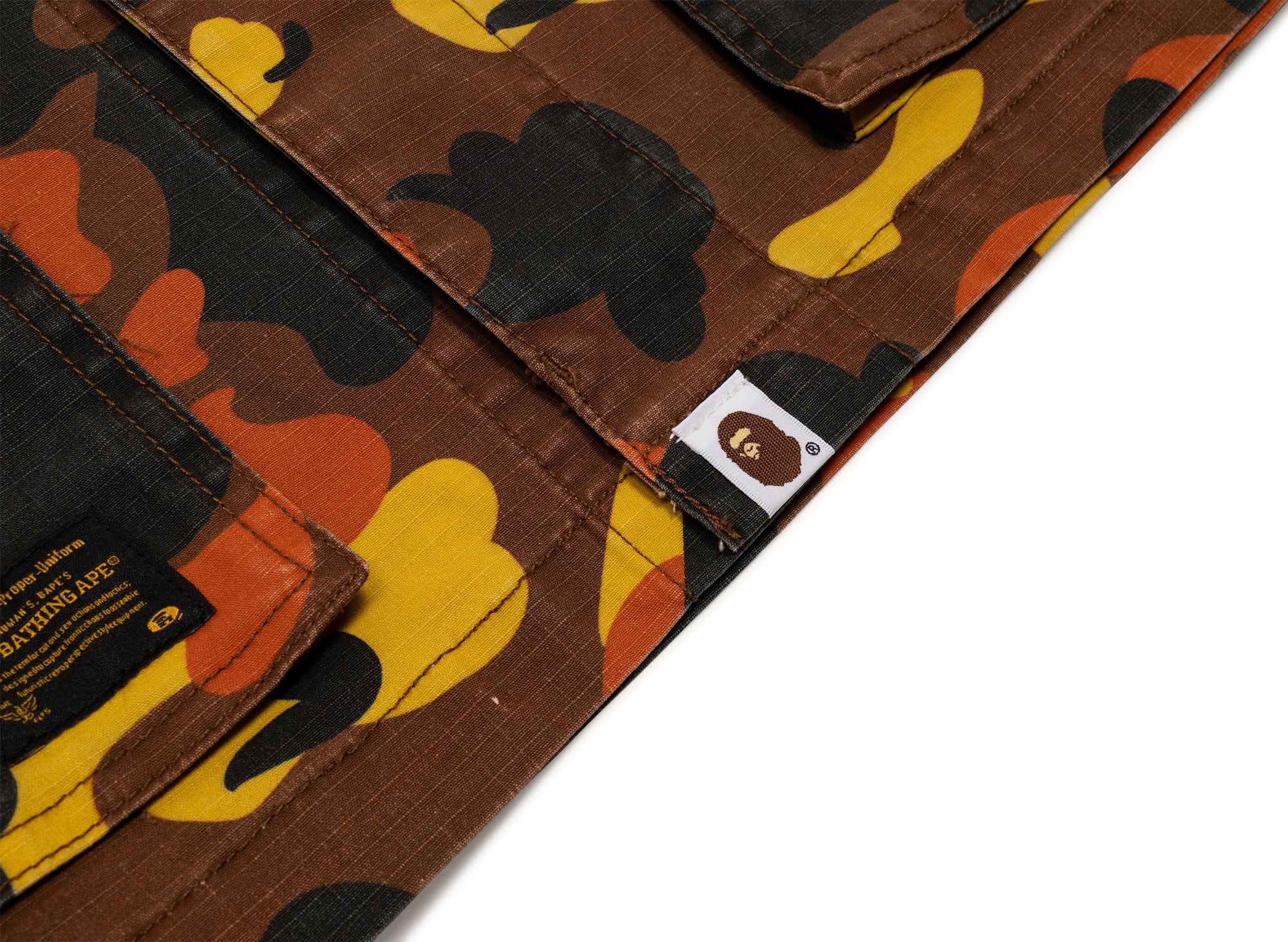 A Bathing Ape 1st Camo Heavy Washed Multi Pocket Cargo LS Shirt - Image 3