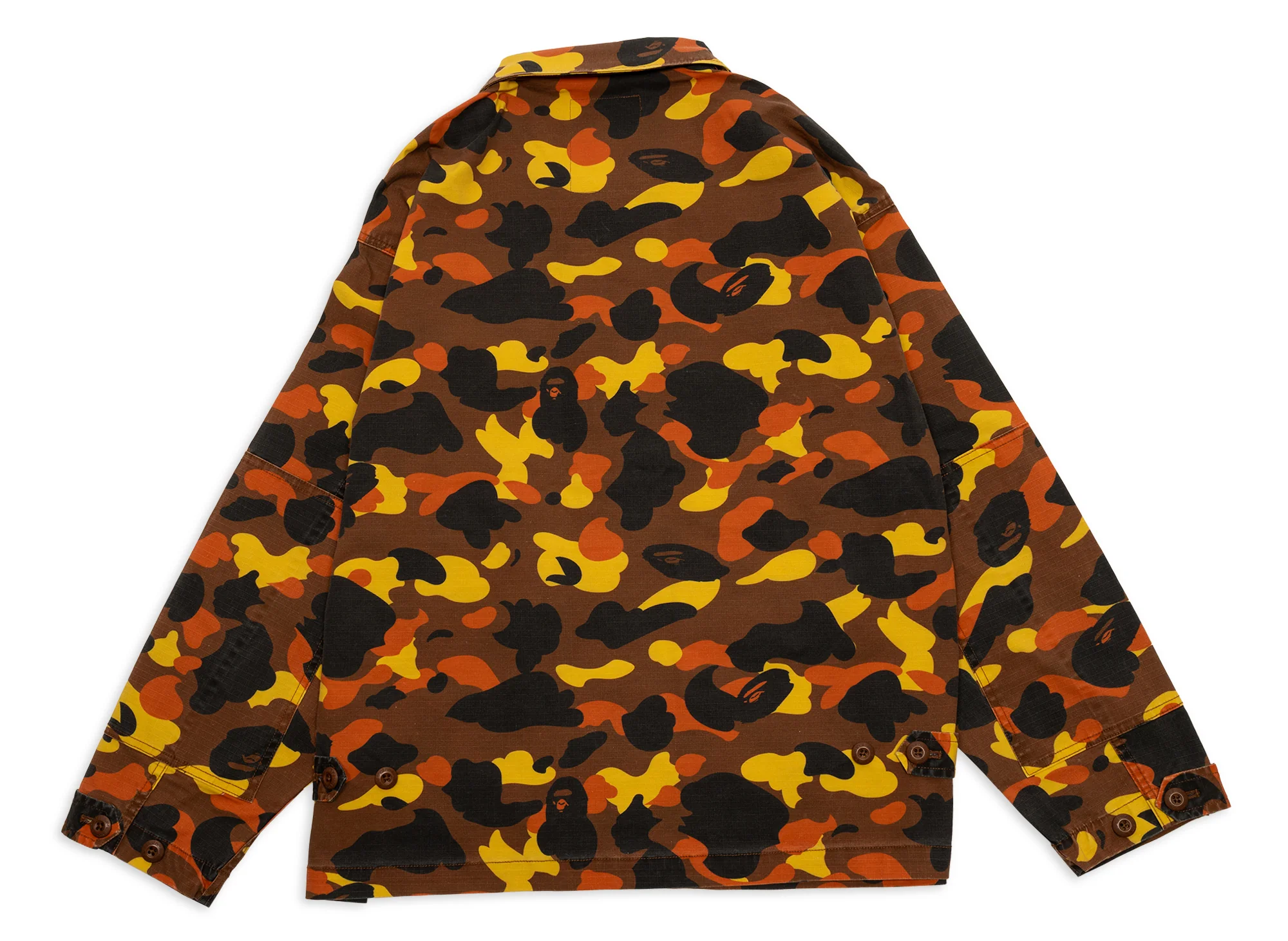 A Bathing Ape 1st Camo Heavy Washed Multi Pocket Cargo LS Shirt - Image 4