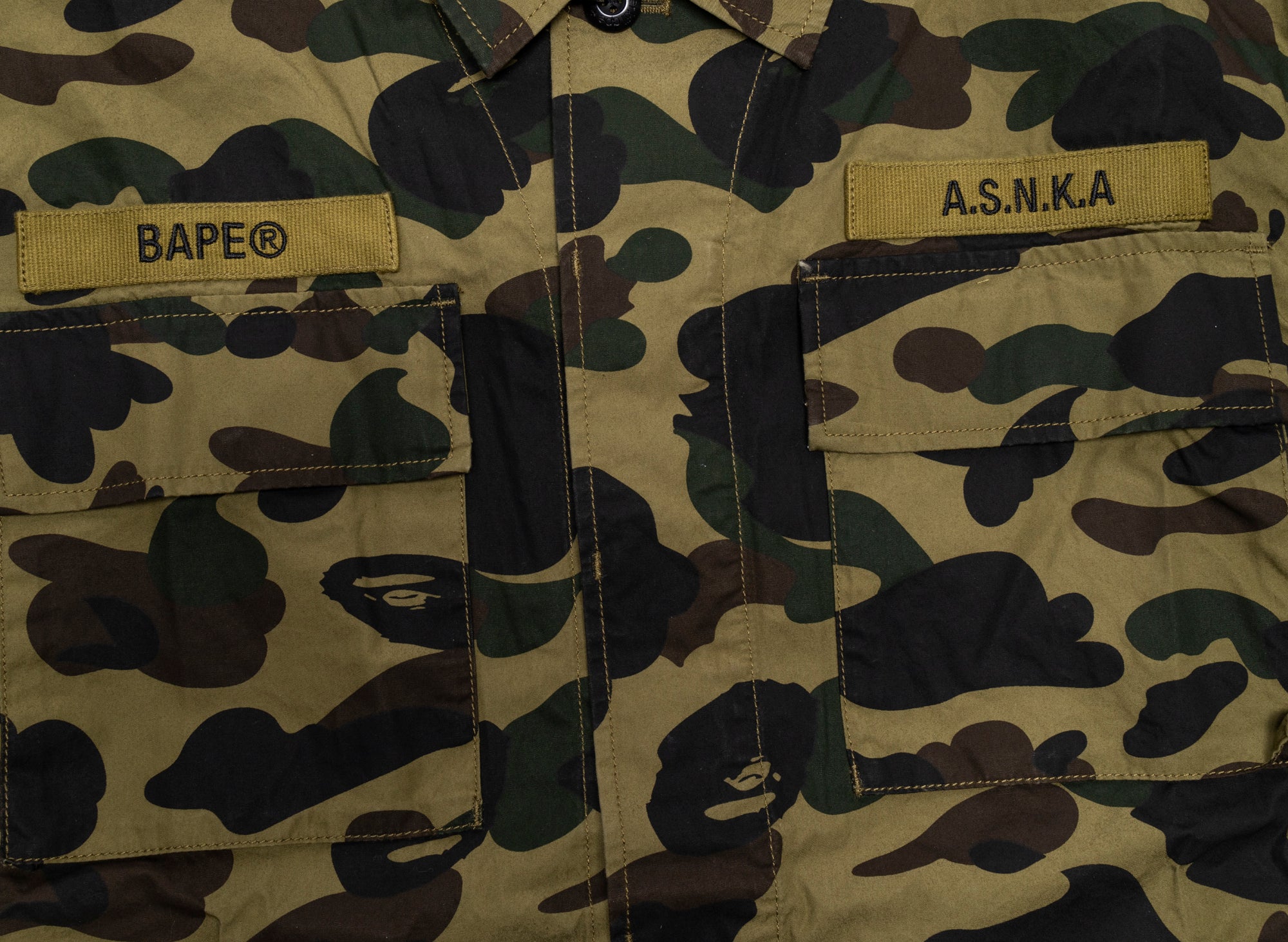 A Bathing Ape 1st Camo Military Shirt in Green - Image 2