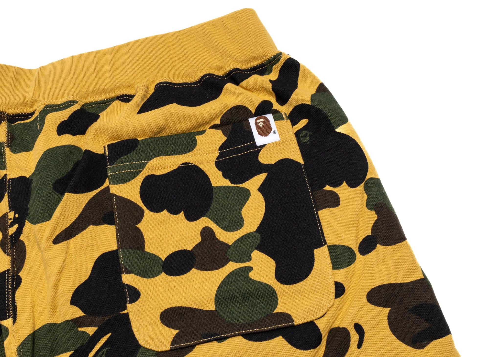 A Bathing Ape 1st Camo Sweatpants in Yellow - Image 3