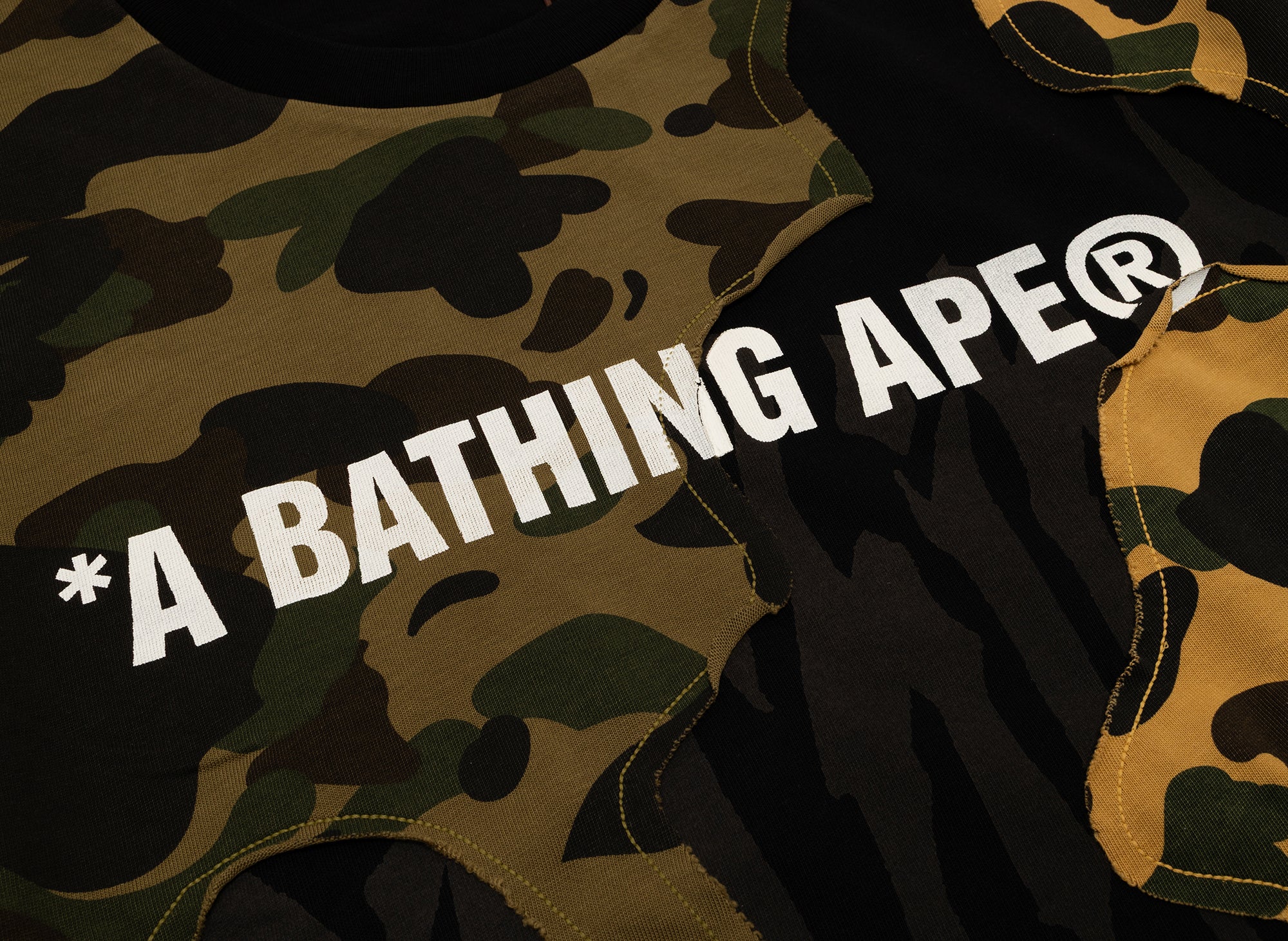 A Bathing Ape 1st Camo Upcycled Logo Relaxed Fit Tee - Image 3
