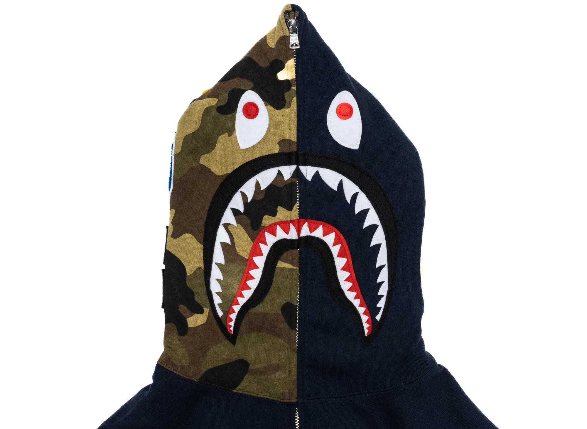 A Bathing Ape 1st Shark Full Zip Hoodie in Navy - Image 2