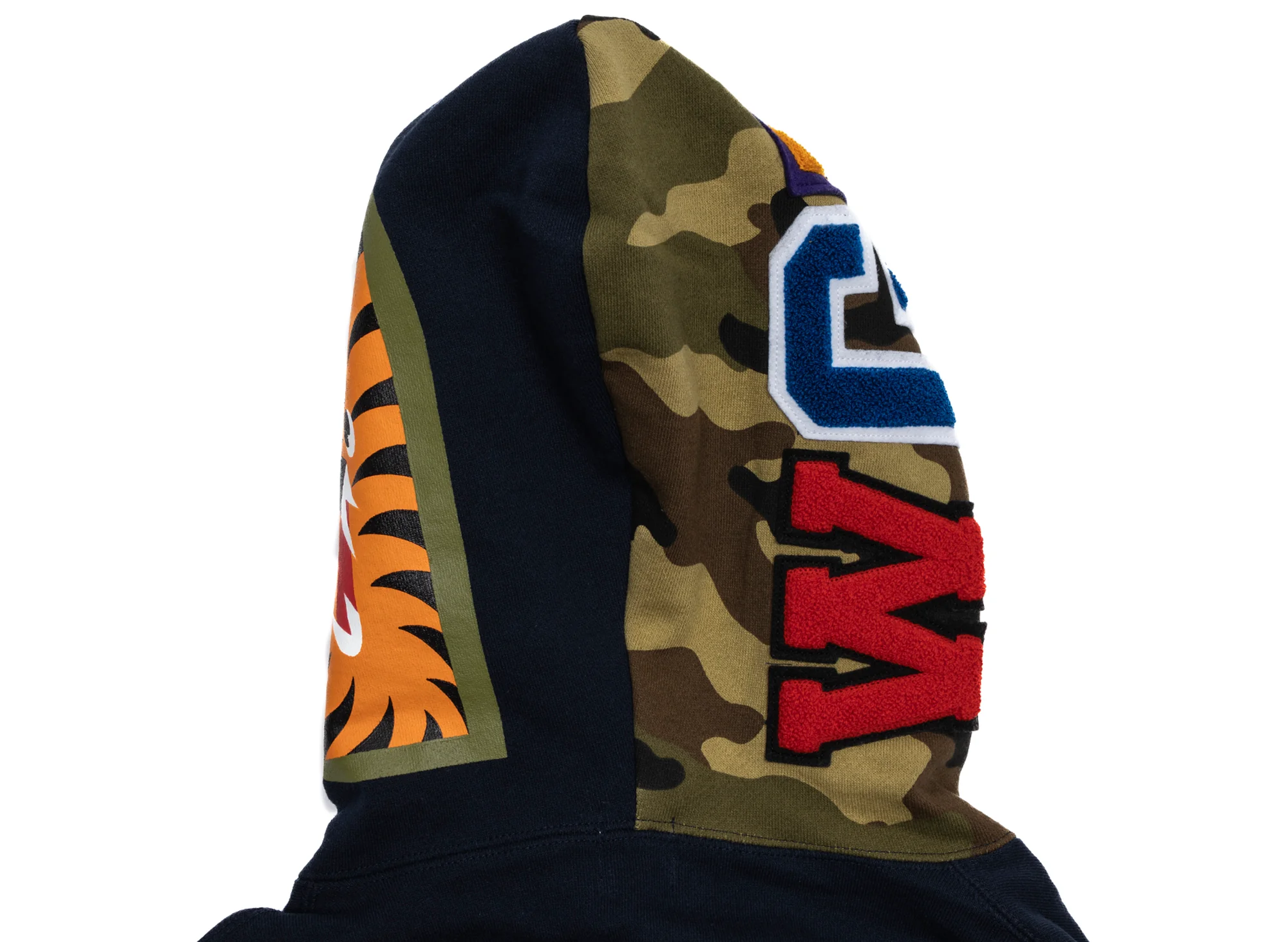 A Bathing Ape 1st Shark Full Zip Hoodie in Navy - Image 3
