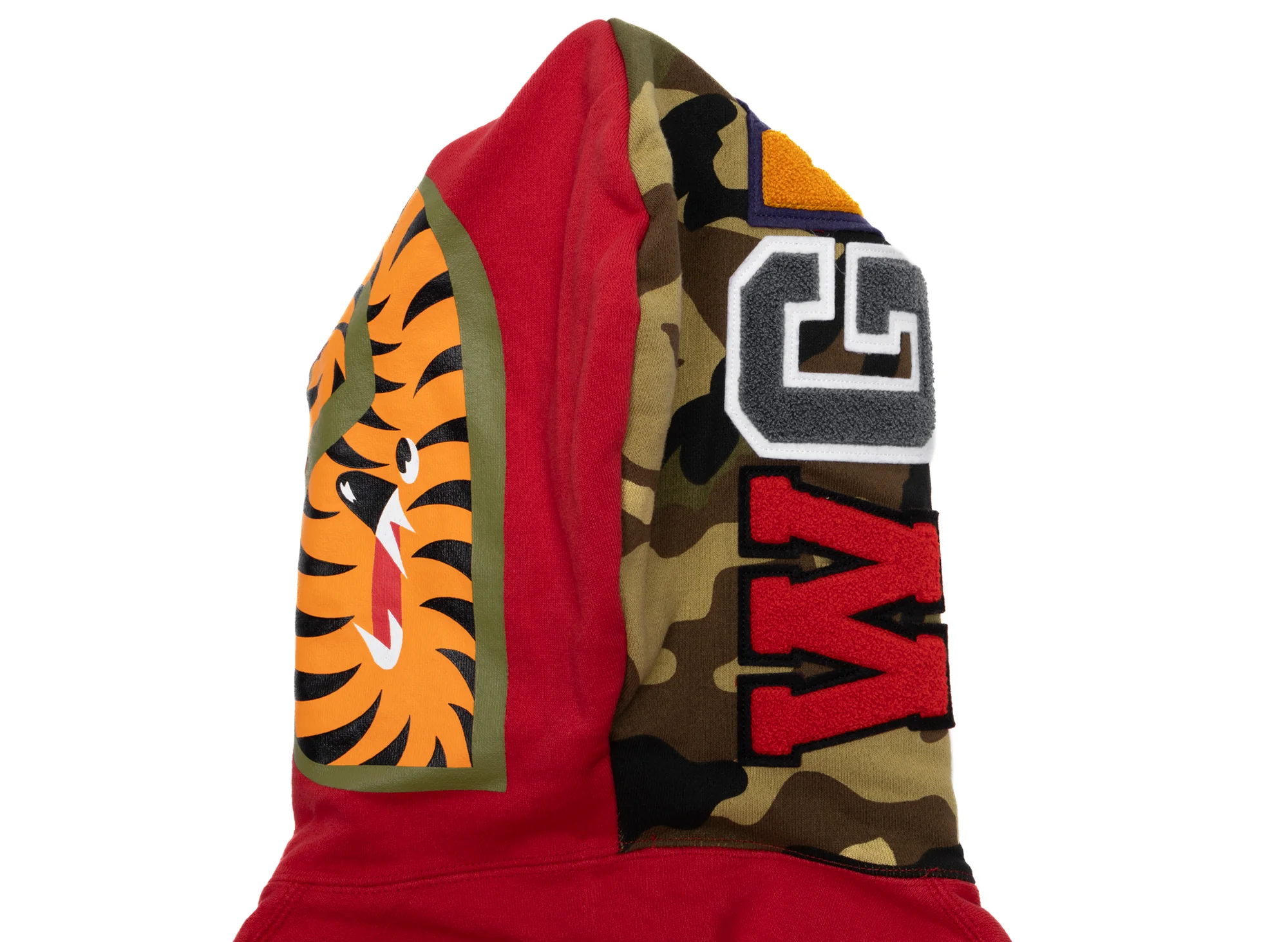A Bathing Ape 1st Shark Full Zip Hoodie in Red - Image 3