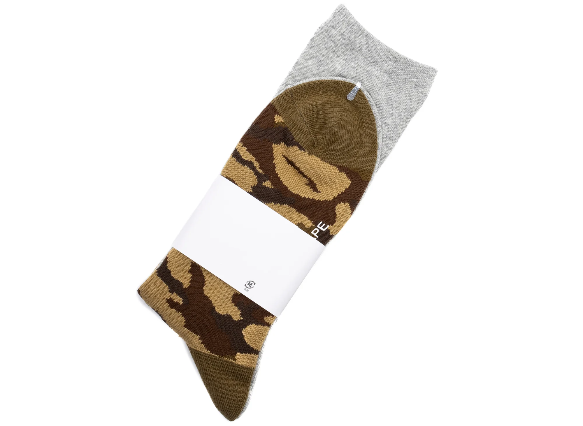 A Bathing Ape 1st Shark Socks in Grey - Image 2