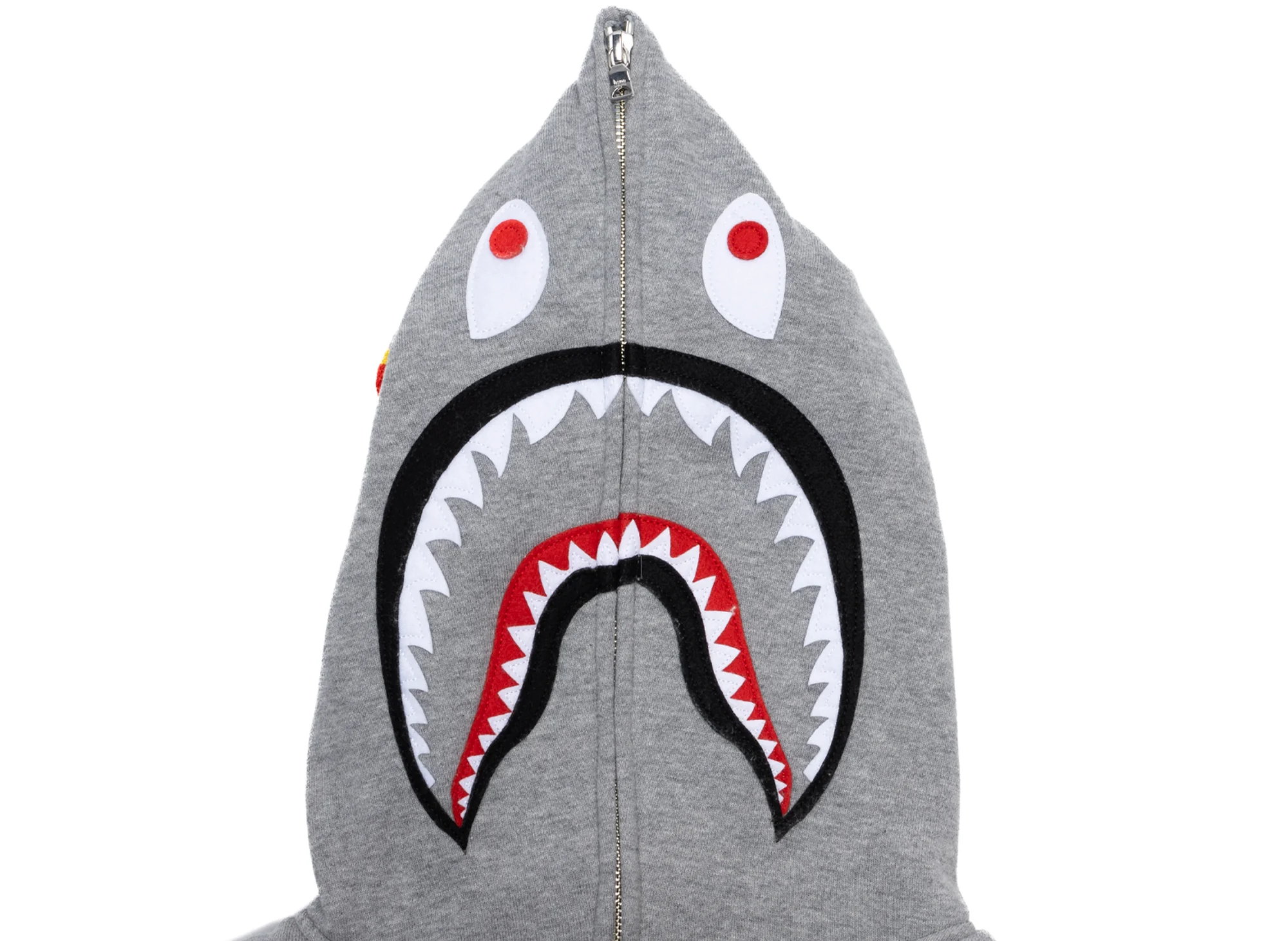 A Bathing Ape 2nd Shark Full Zip Hoodie in Grey - Image 2