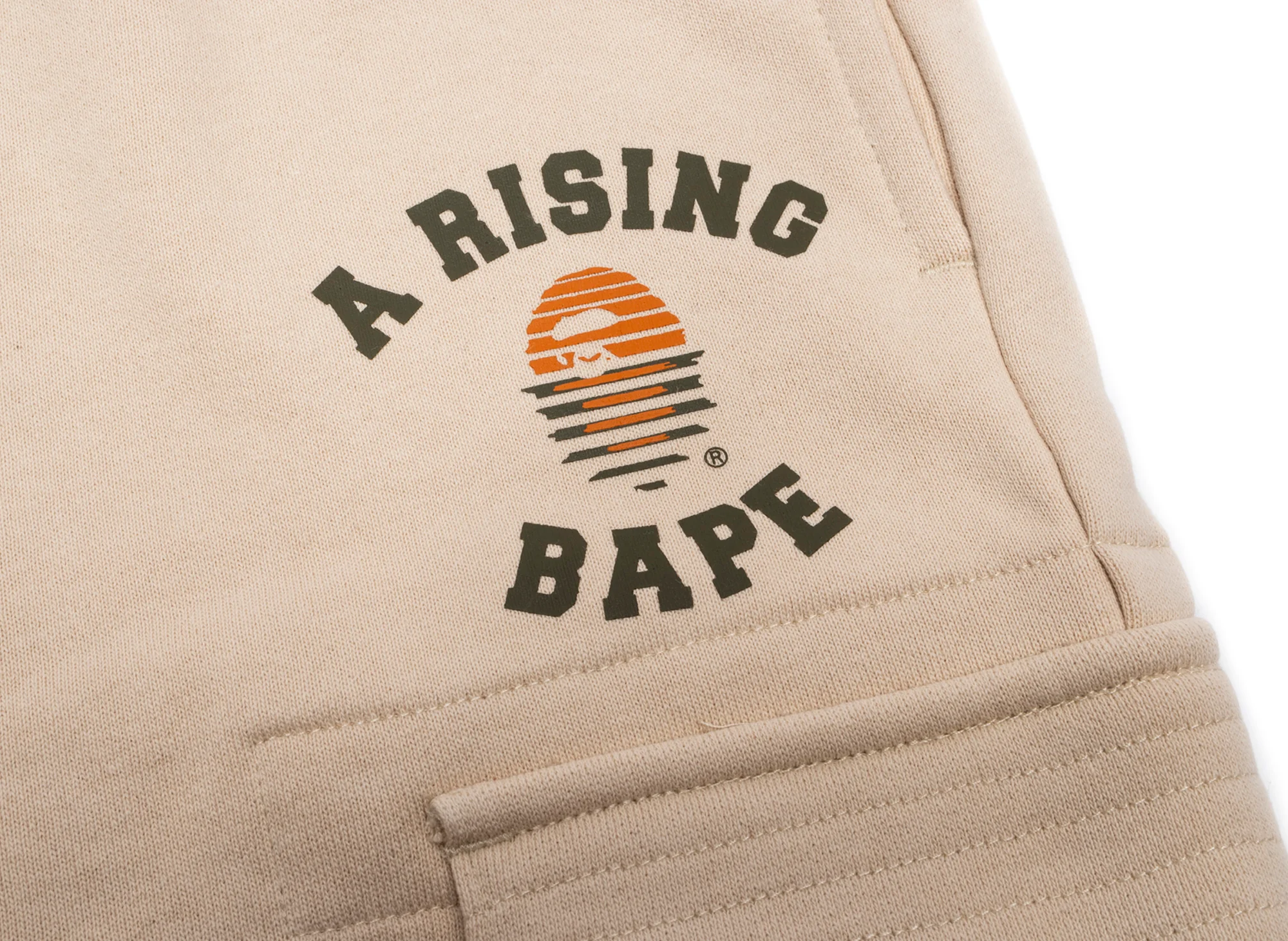 A Bathing Ape A Rising Bape Military Sweatpants in Ivory - Image 2