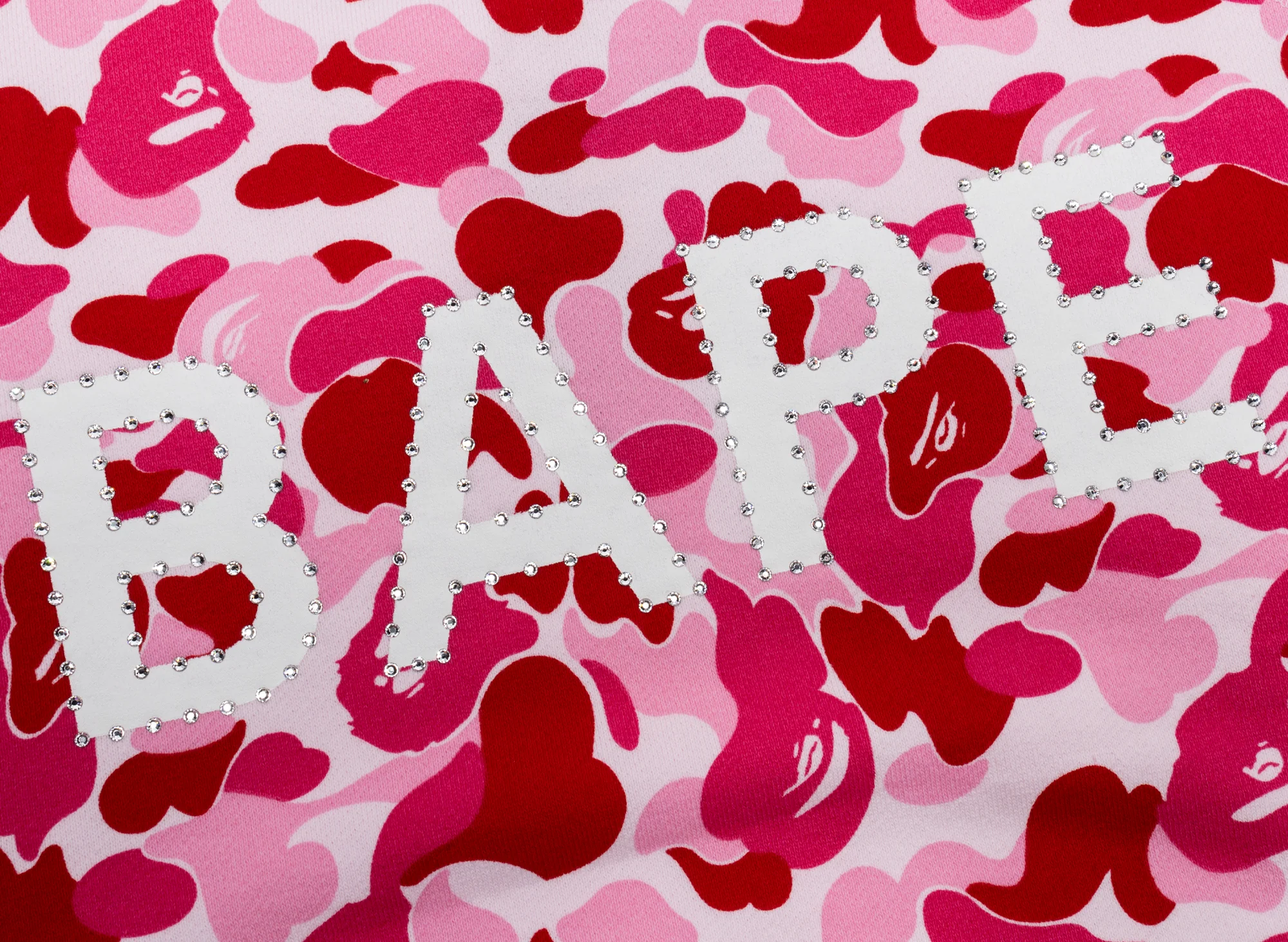 A Bathing Ape ABC Camo Crystal Stone Crewneck in Pink - Image 2