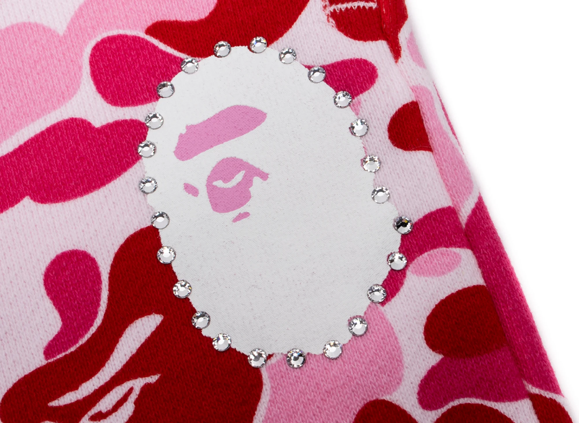 A Bathing Ape ABC Camo Crystal Stone Sweatpants in Pink - Image 2