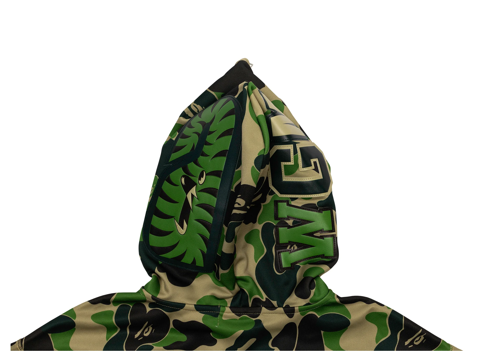 A Bathing Ape ABC Camo Rayon Relaxed Fit Shark Full Zip Hoodie - Image 4