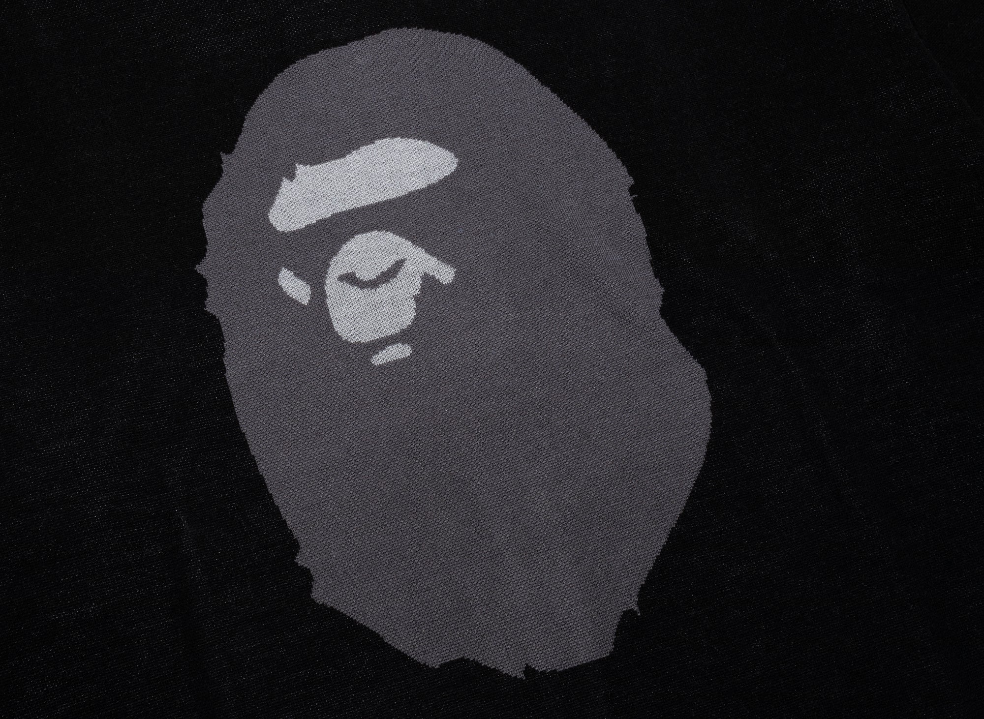 A Bathing Ape Ape Head Jacquard Knit Sweater in Black - Image 2
