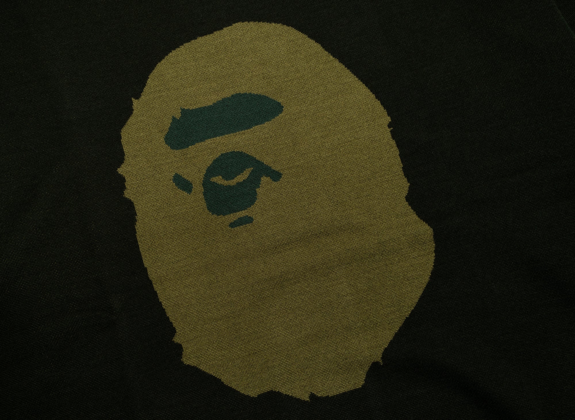 A Bathing Ape Ape Head Jacquard Knit Sweater in Green - Image 2