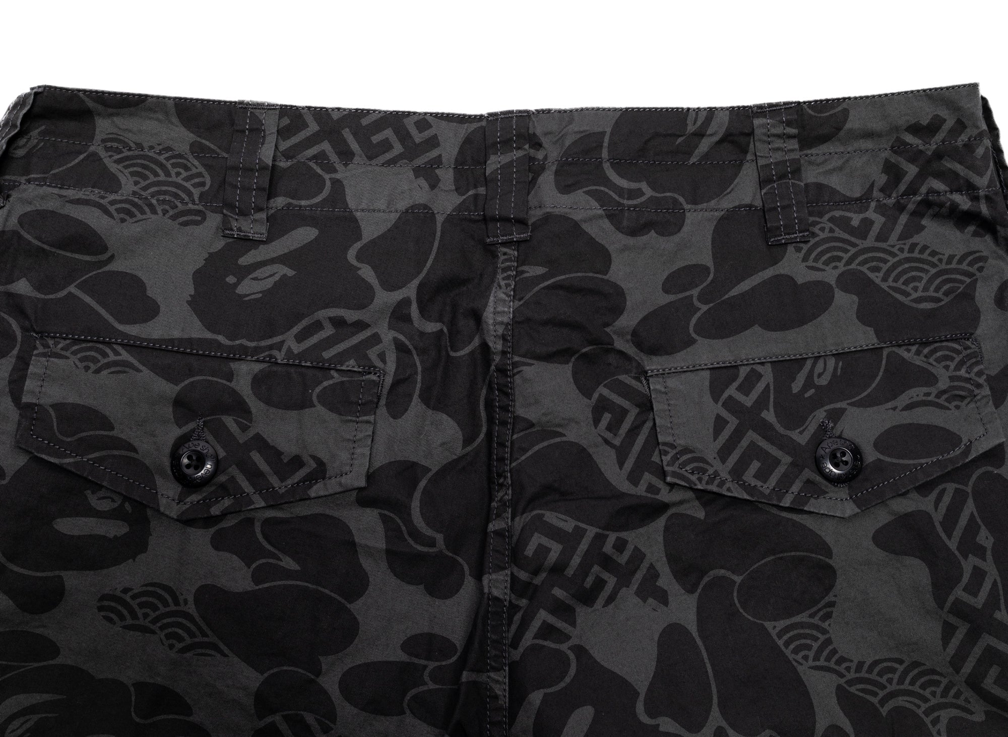 A Bathing Ape Asia Camo Army Pants in Black - Image 2