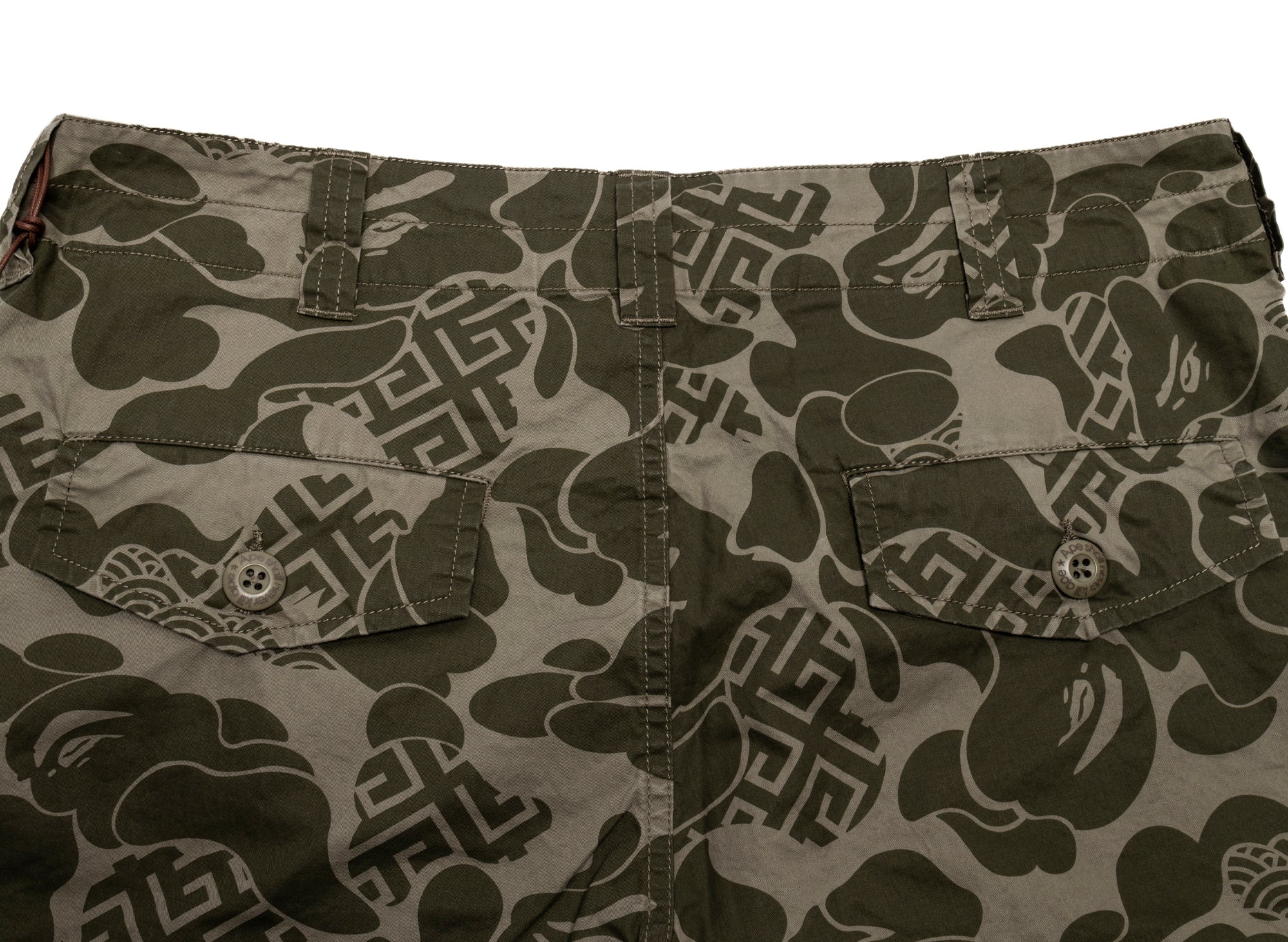 A Bathing Ape Asia Camo Army Pants in Olive - Image 2