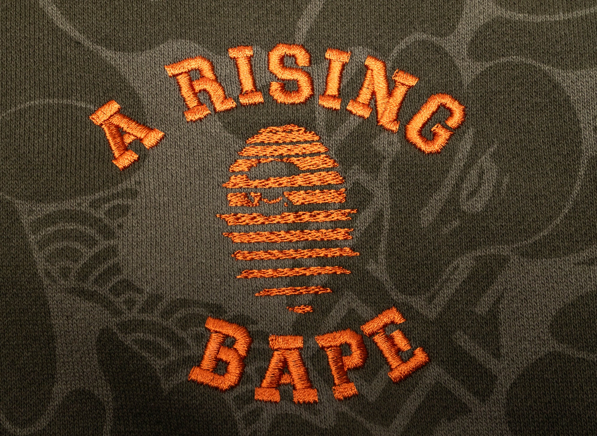 A Bathing Ape Asia Camo Pullover Hoodie in Olive - Image 2