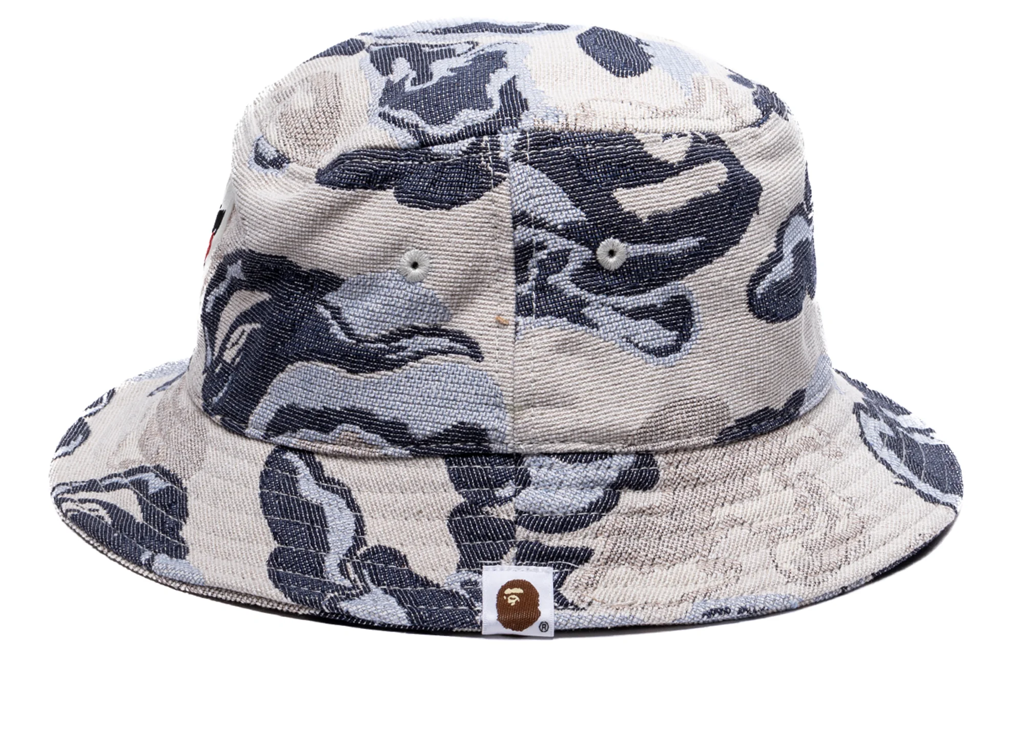 A Bathing Ape BAPE Art Camo Bucket Hat in Blue - Image 2