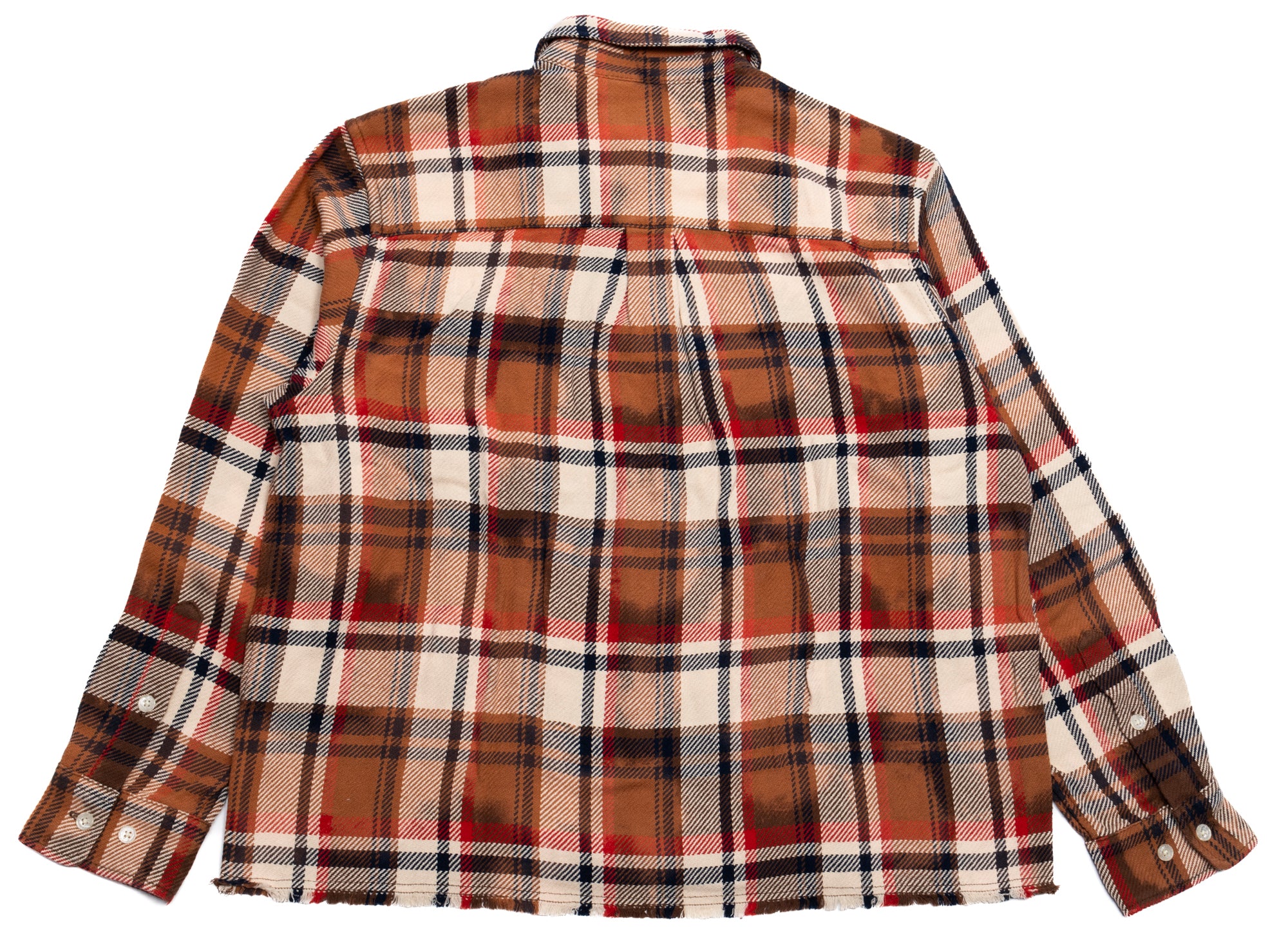 A Bathing Ape Bleached Bape Check Zip Shirt - Image 2