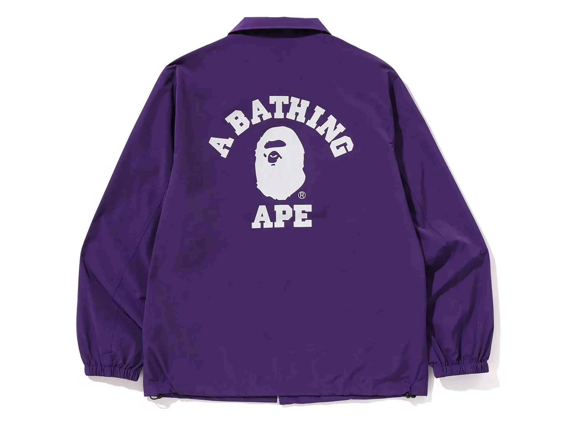 A Bathing Ape College Coach Jacket in Purple - Image 2