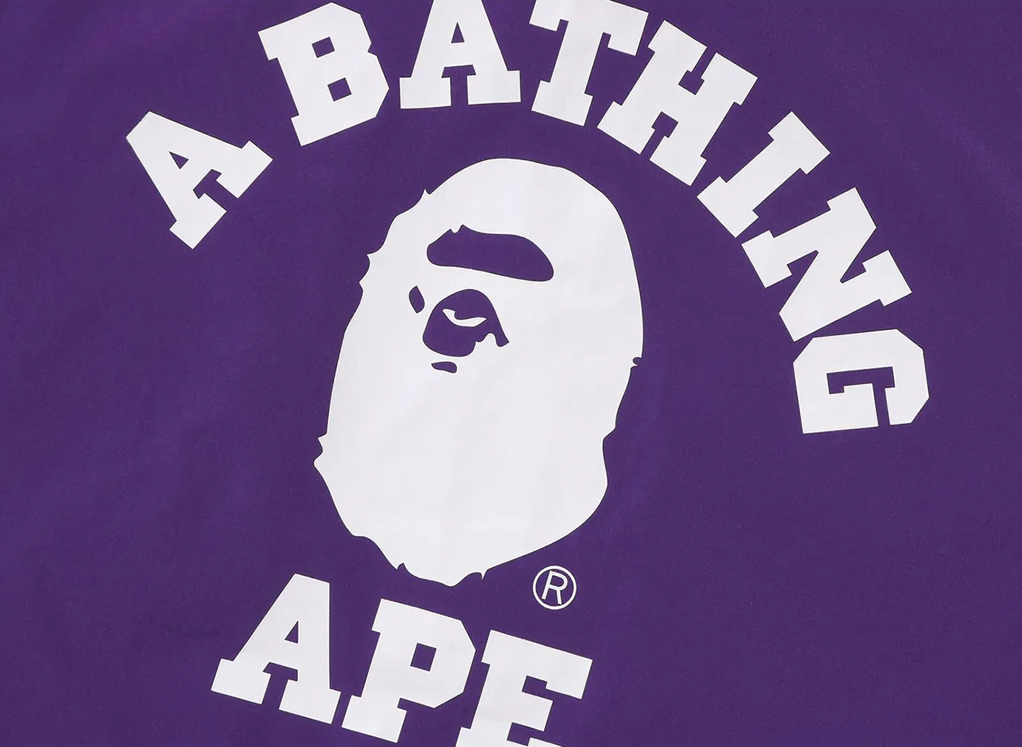 A Bathing Ape College Coach Jacket in Purple - Image 4