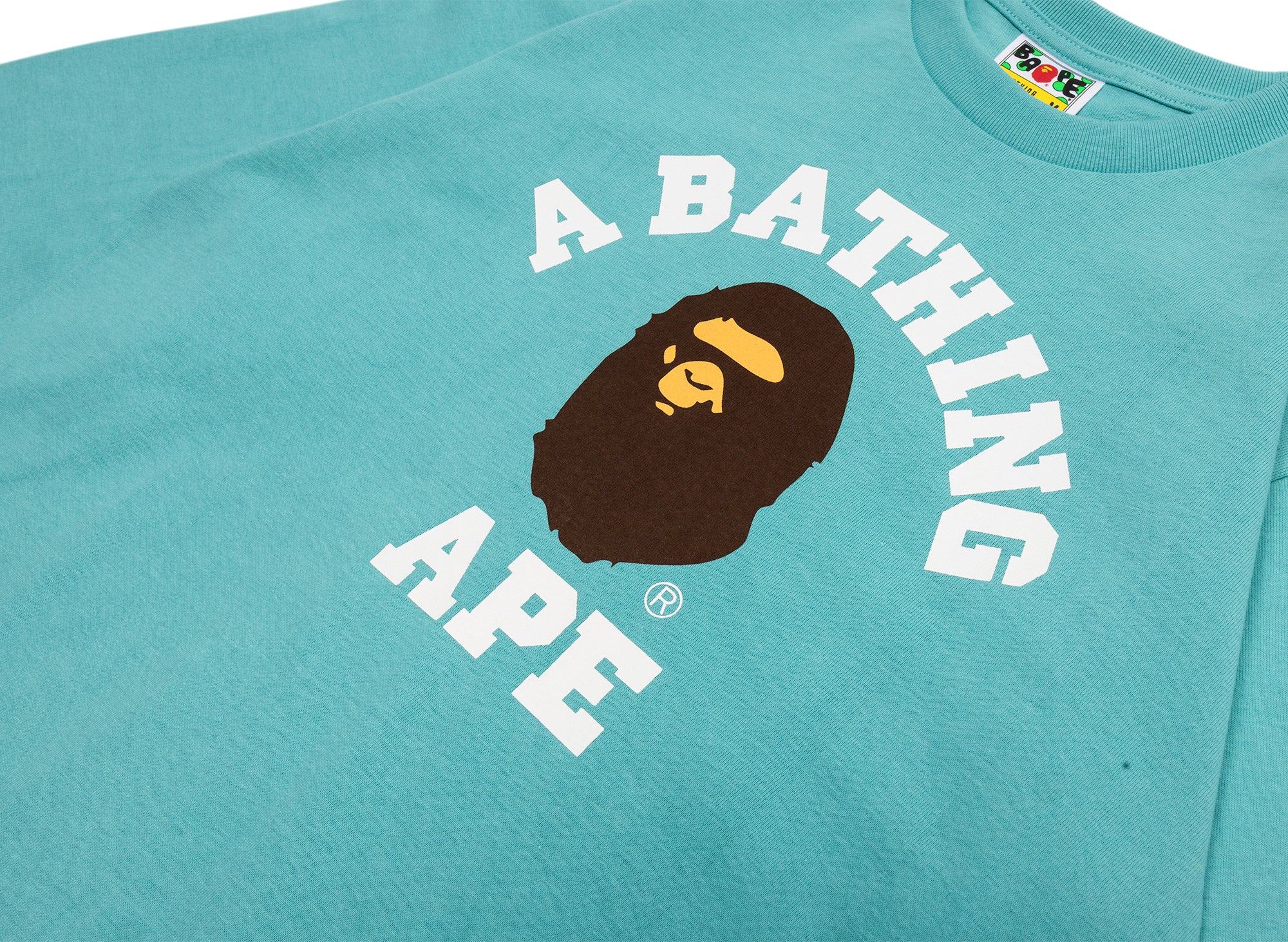 A Bathing Ape College L/S Tee in Blue - Image 2