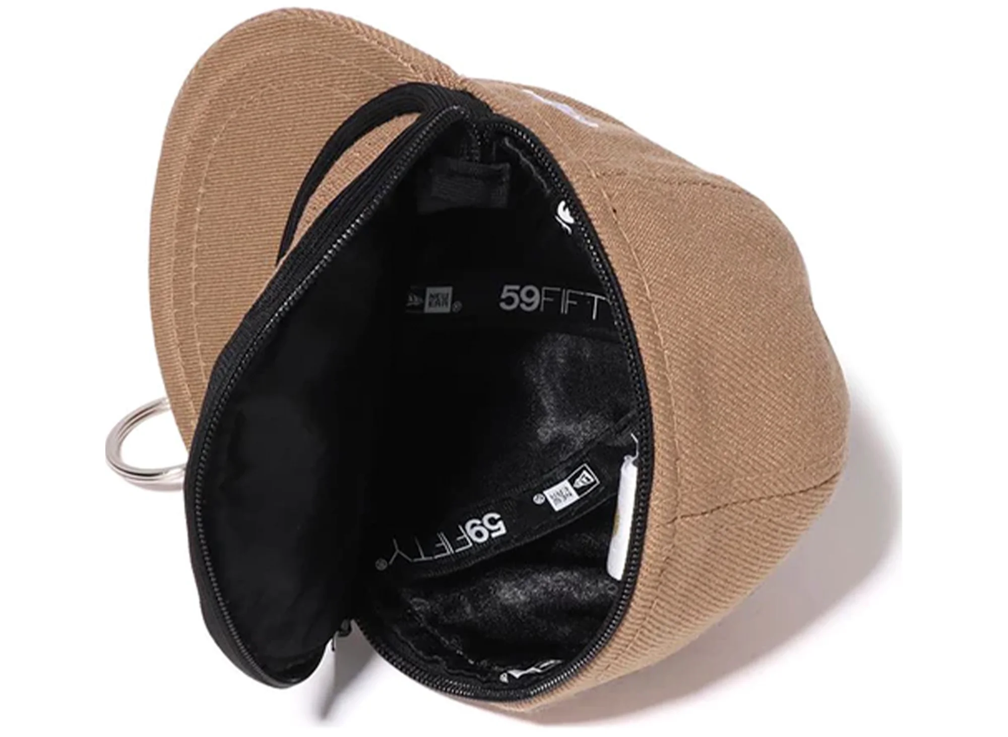 A Bathing Ape College New Era Cap Keychain Eco Bag in Beige - Image 2
