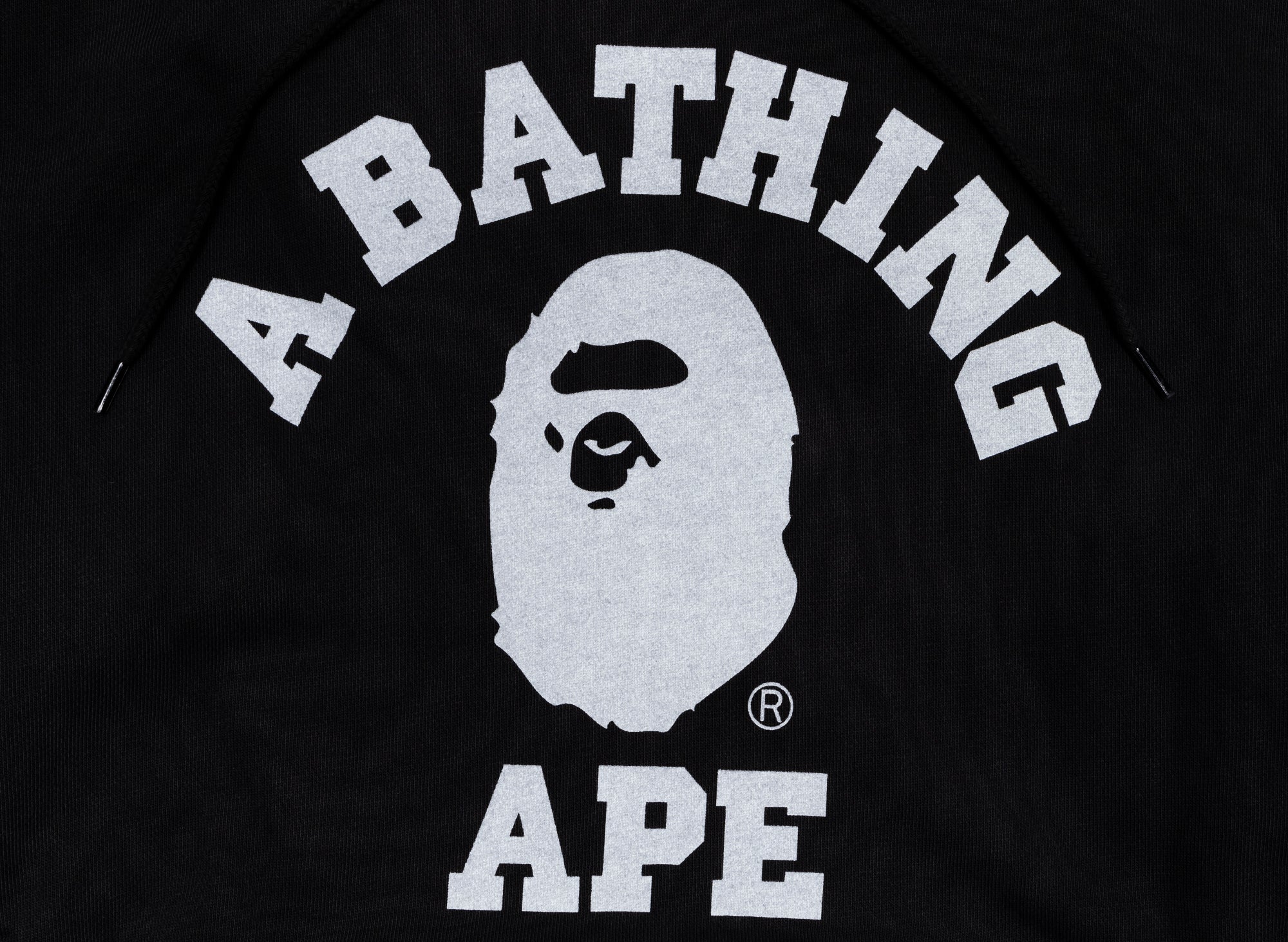A Bathing Ape College Overdye Pullover Hoodie in Black - Image 2