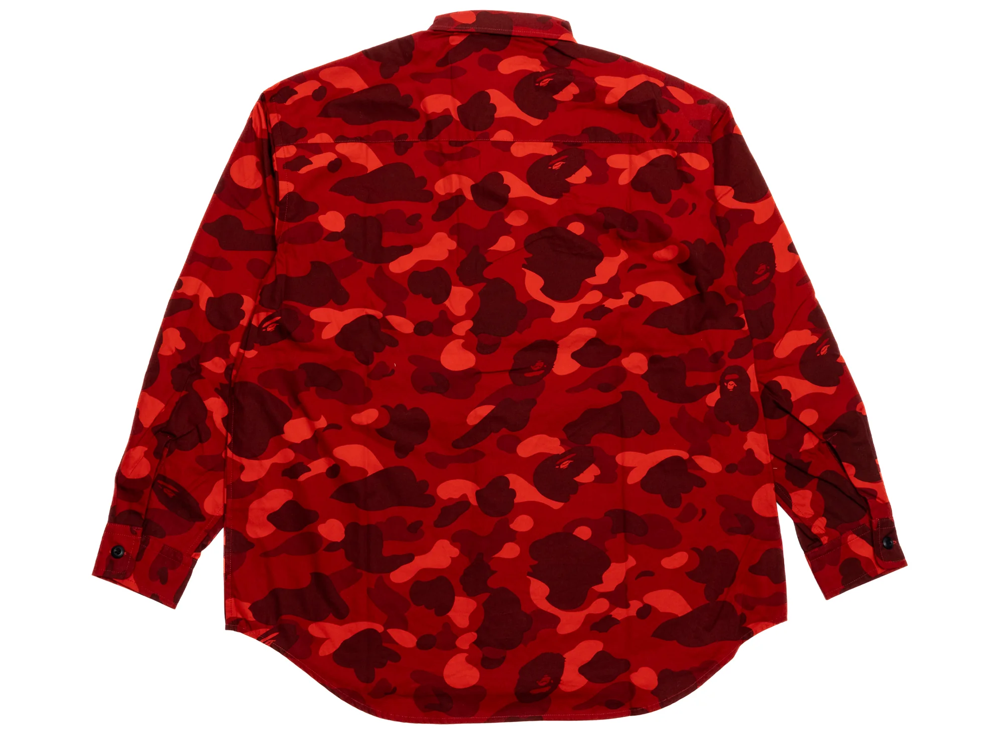 A Bathing Ape Color Camo CPO Shirt in Red - Image 3