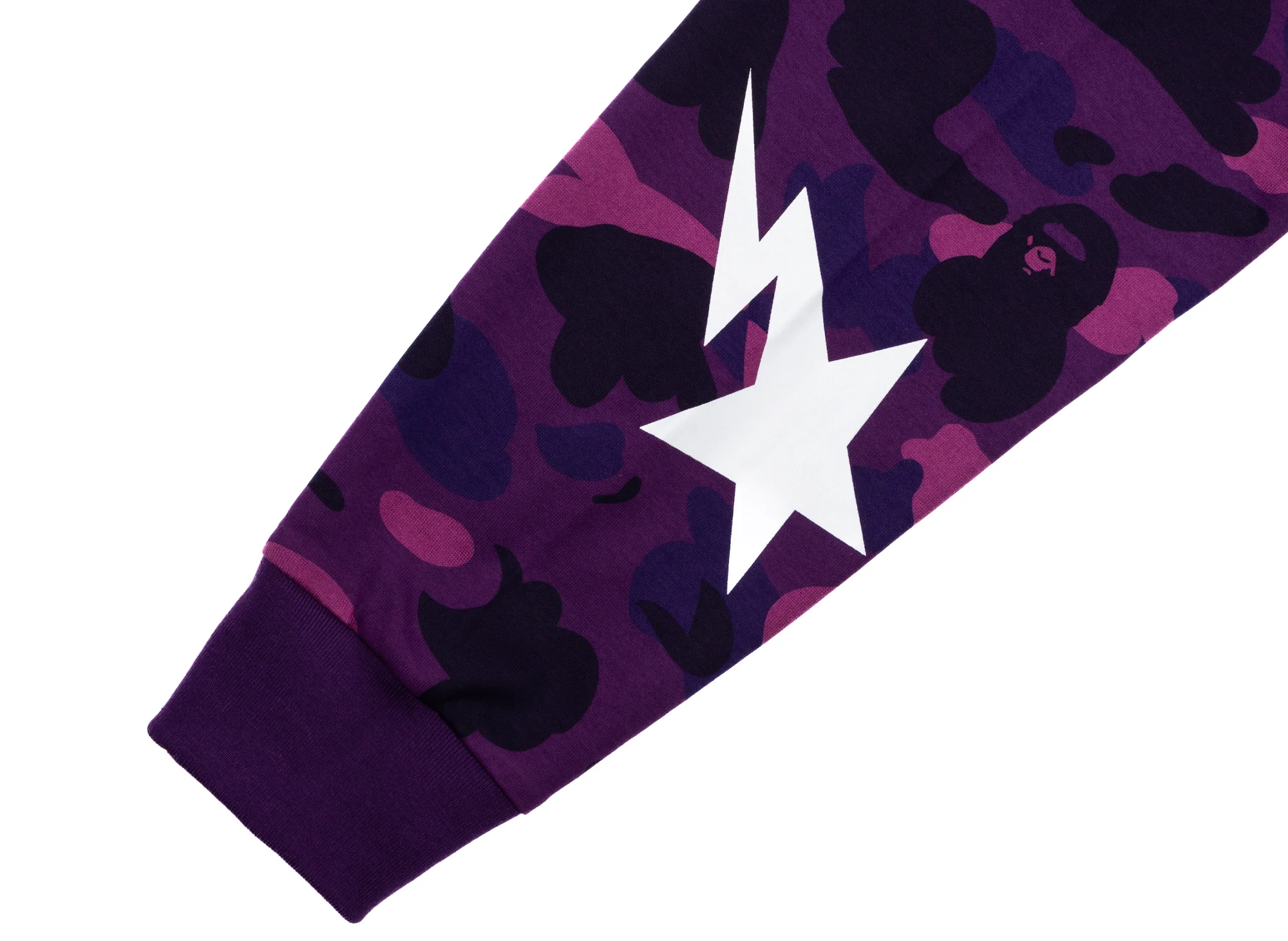 A Bathing Ape Color Camo L/S Tee in Purple - Image 2