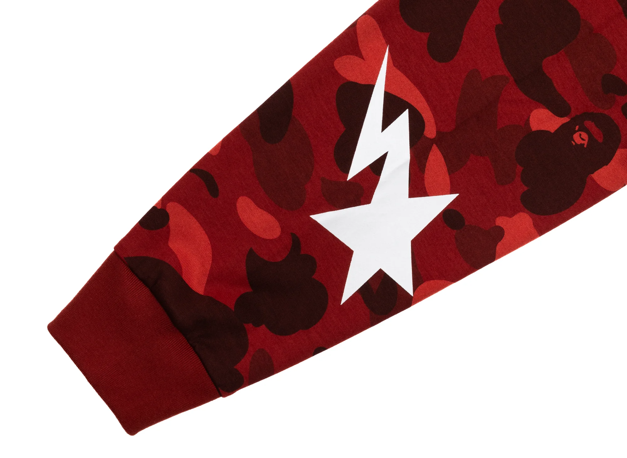 A Bathing Ape Color Camo L/S Tee in Red - Image 2