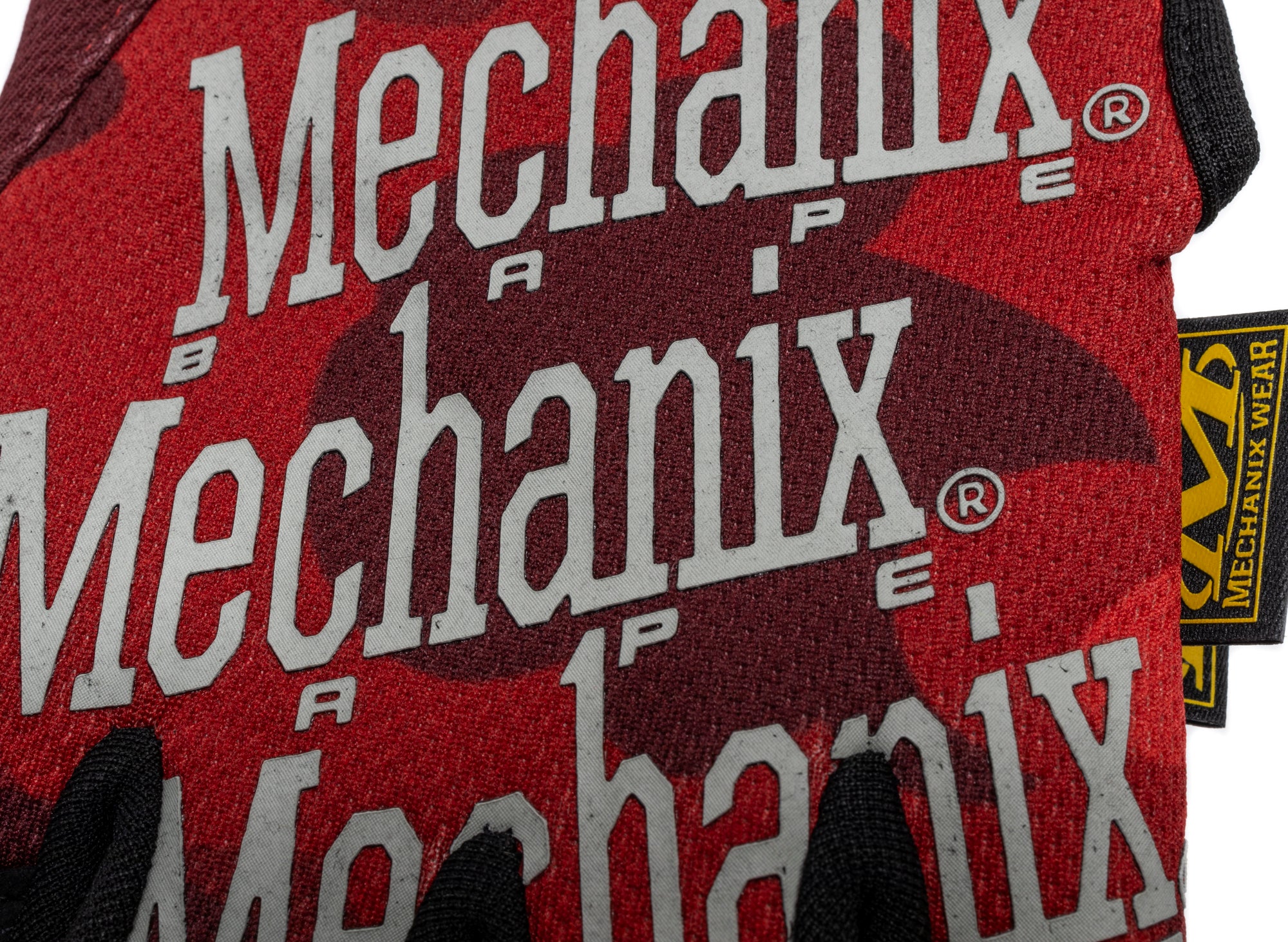 A Bathing Ape Color Camo Mechanix Wear Gloves in Red - Image 2