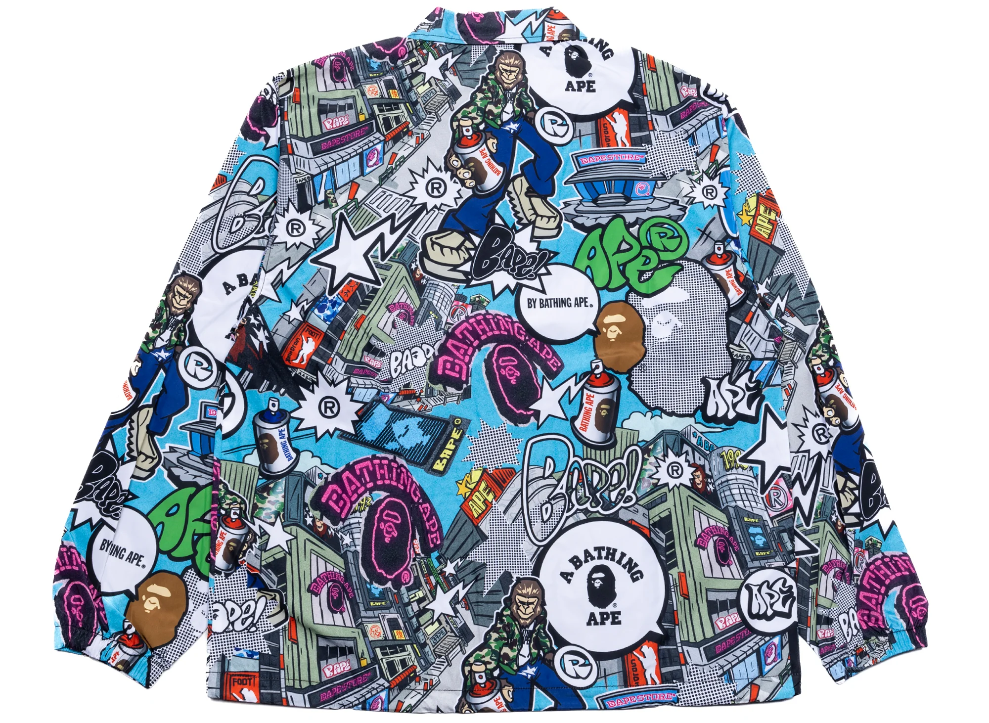 A Bathing Ape Comic Art Coach Jacket - Image 2
