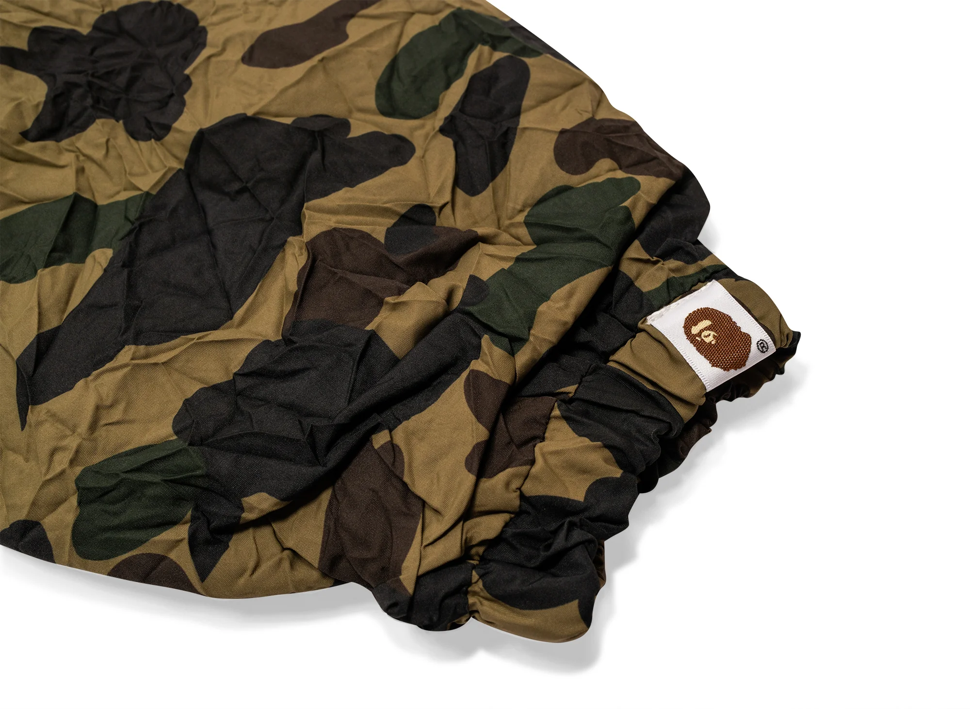 A Bathing Ape Crinkle Effect 1st Camo Half Zip Hoodie - Image 2