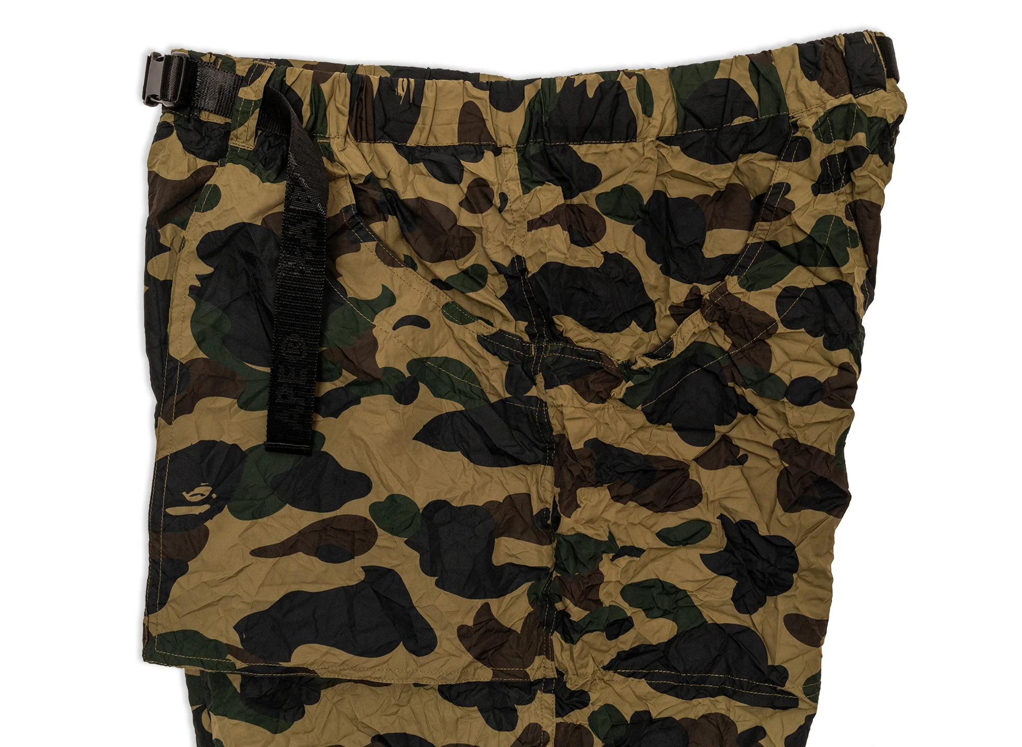 A Bathing Ape Crinkle Effect 1stCamo Climbing Shorts - Image 4