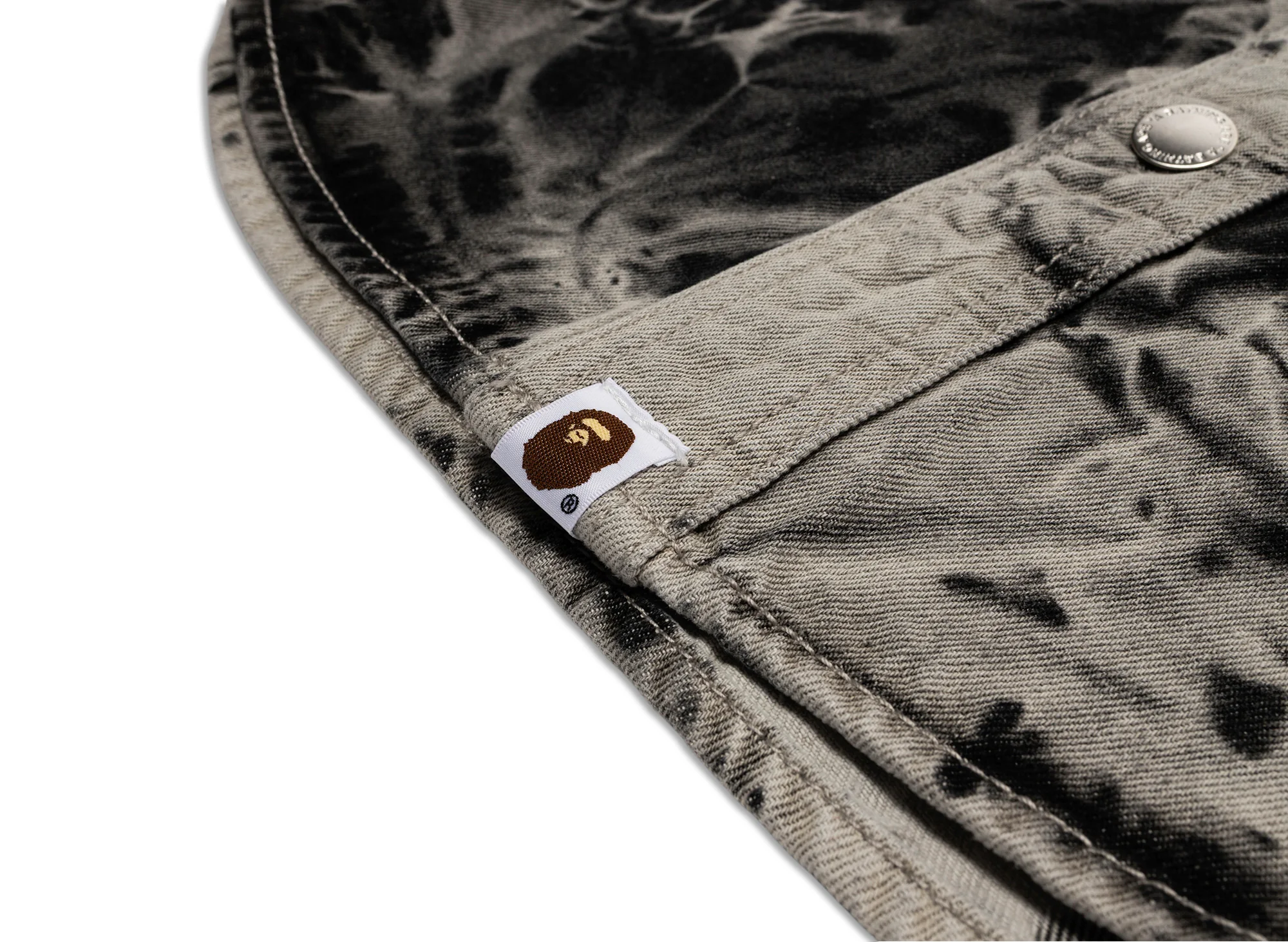 A Bathing Ape Destroy Bleached Ape Logo Shirt - Image 2