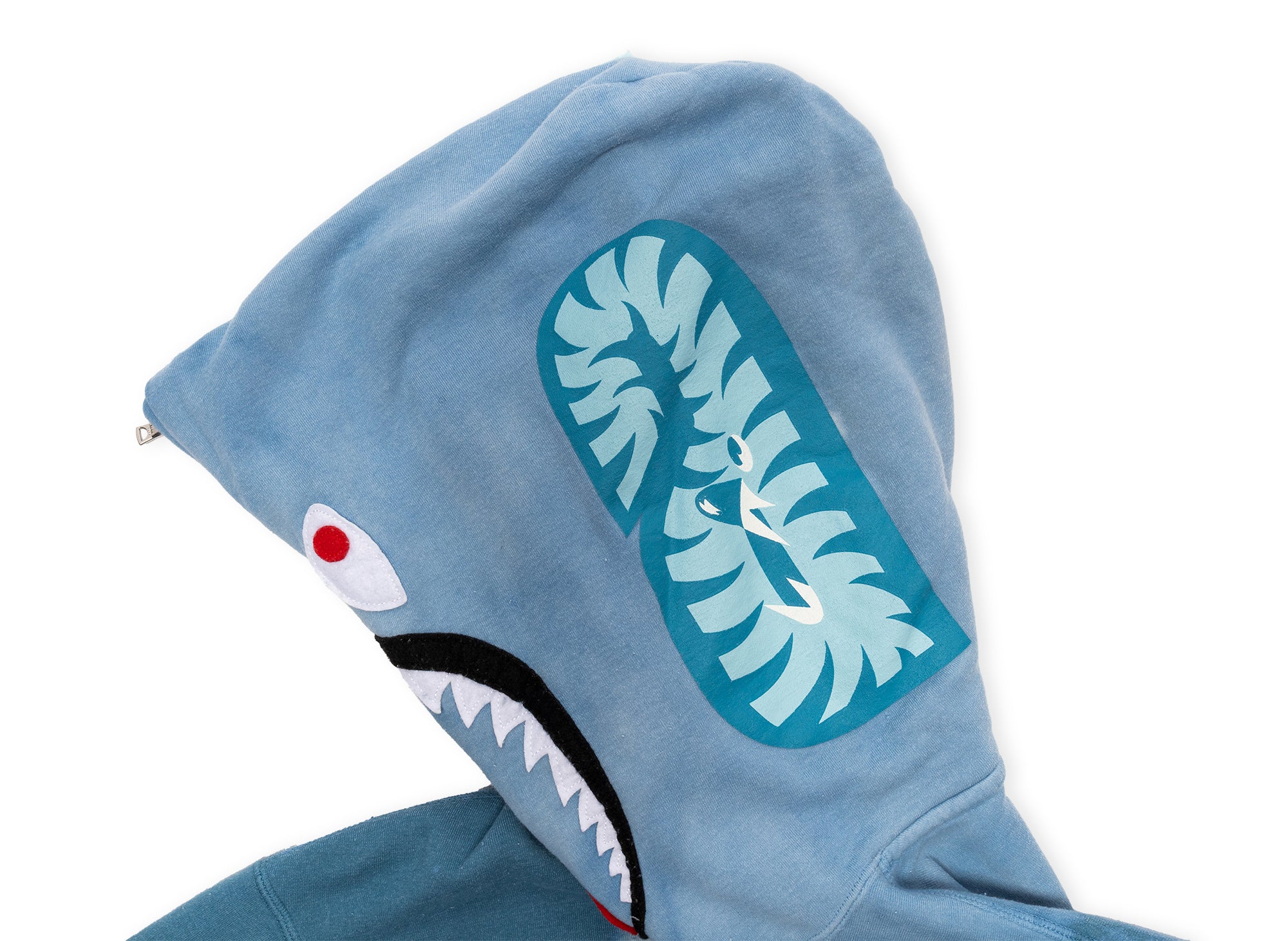 A Bathing Ape Hand Dye Shark Full Zip Hoodie in Blue - Image 2