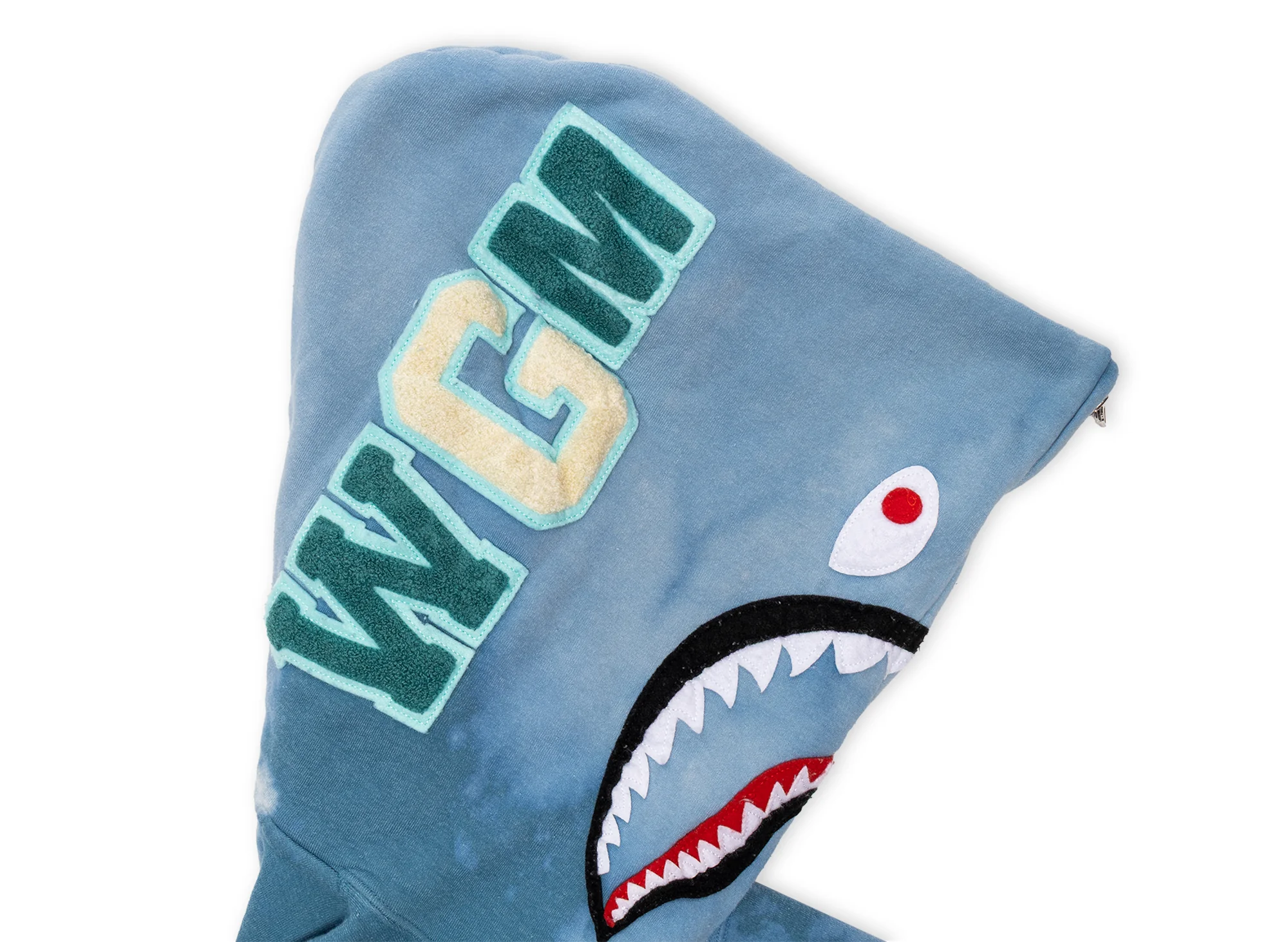 A Bathing Ape Hand Dye Shark Full Zip Hoodie in Blue - Image 3