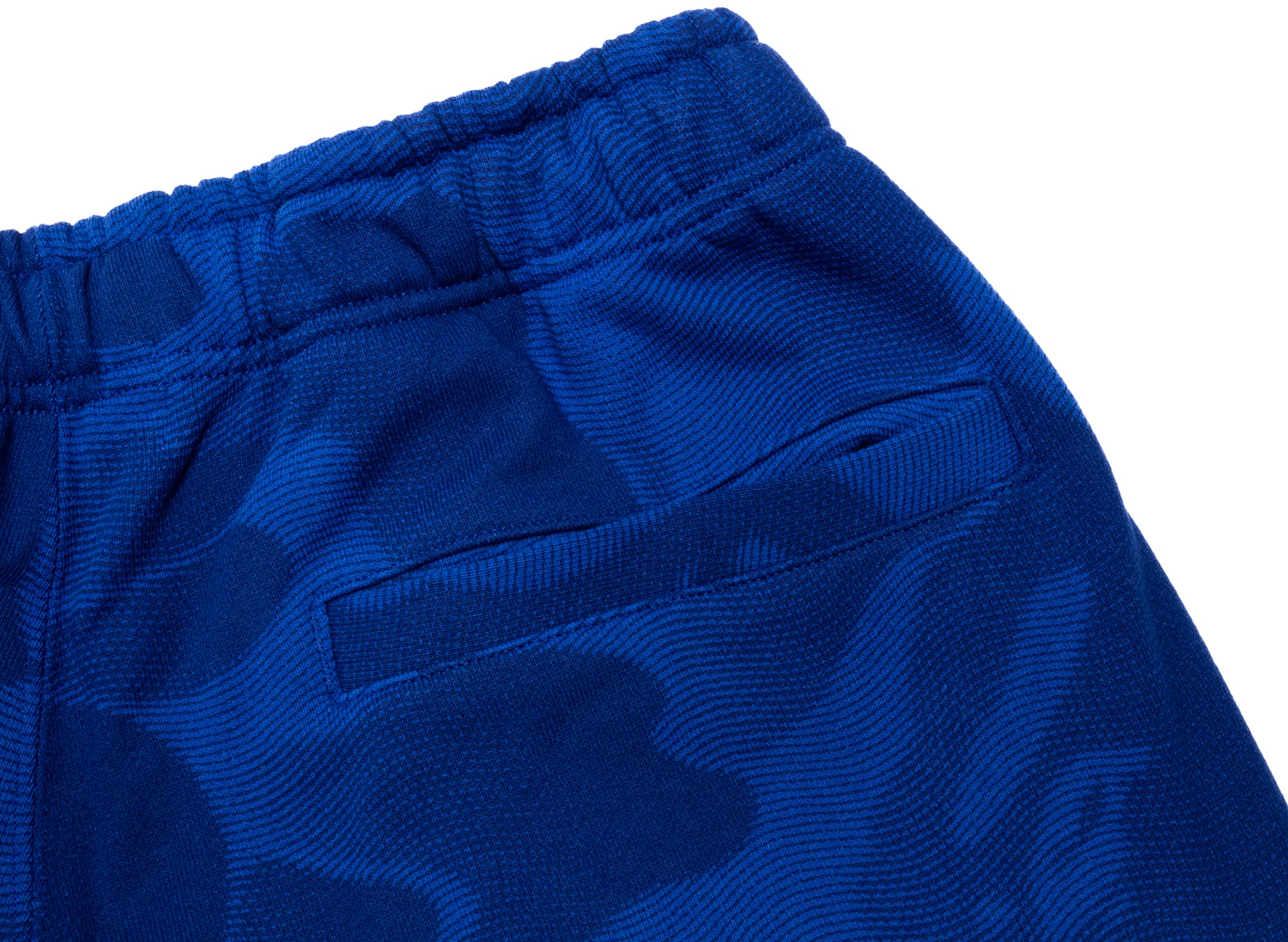 A Bathing Ape Ink Camo Wide Leg Snap Detail Track Pants in Blue - Image 3