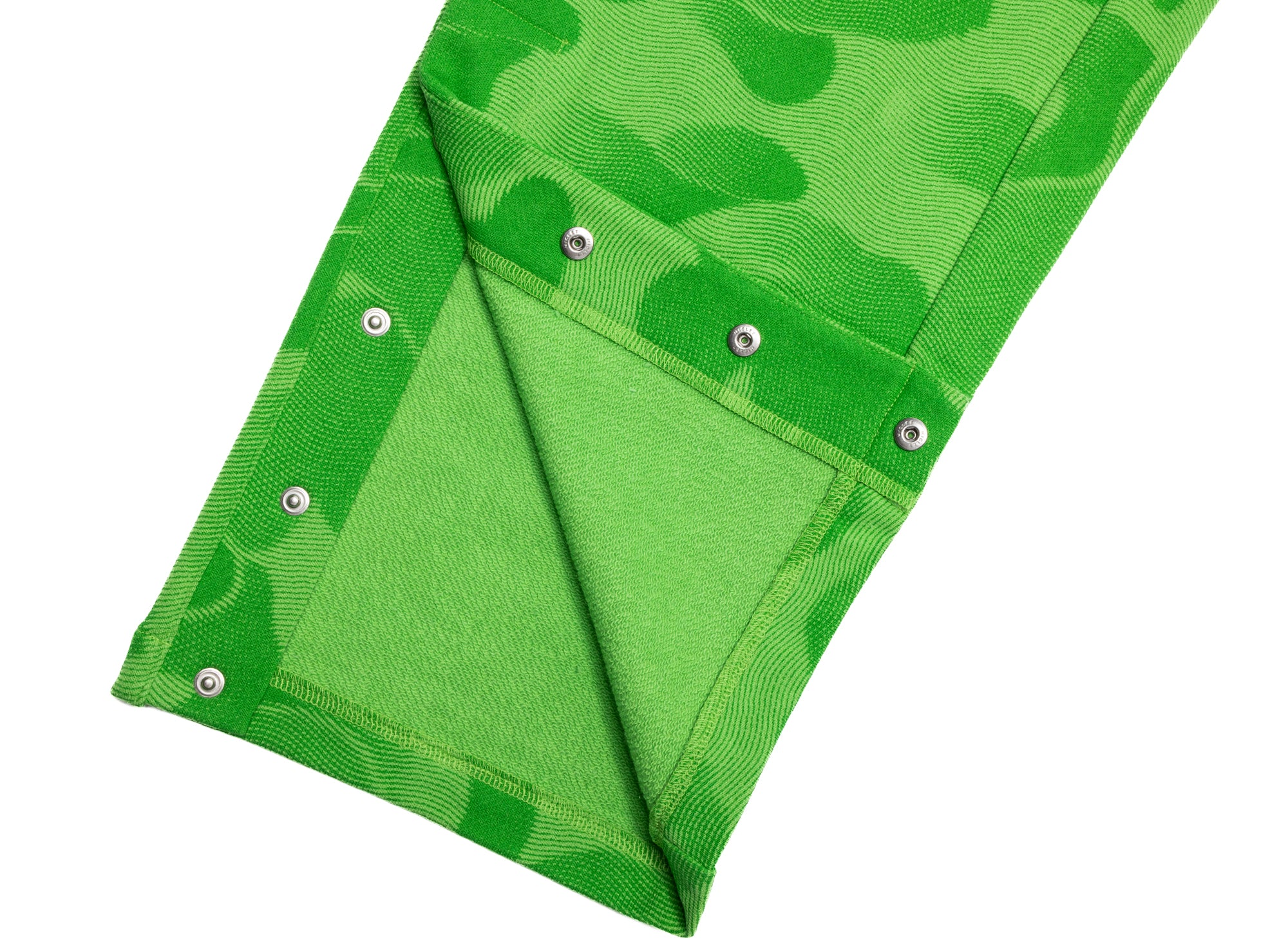 A Bathing Ape Ink Camo Wide Leg Snap Detail Track Pants in Green - Image 2
