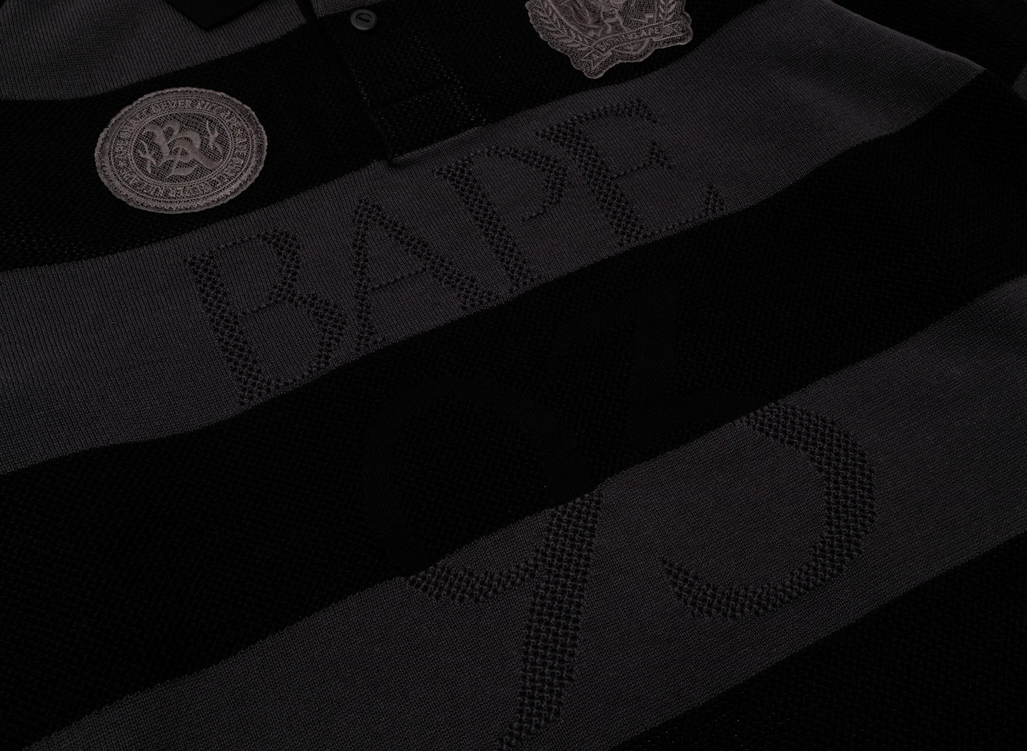 A Bathing Ape Jacquard Multi Logo Stripe L/S Tee - Image 2