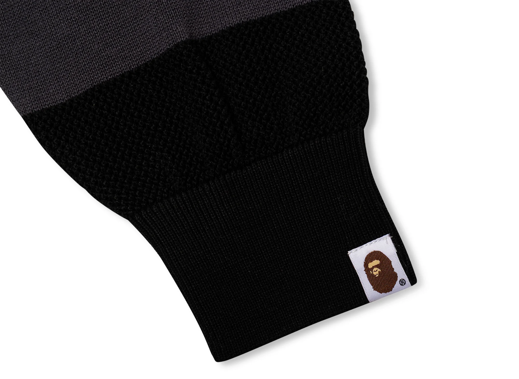 A Bathing Ape Jacquard Multi Logo Stripe L/S Tee - Image 3