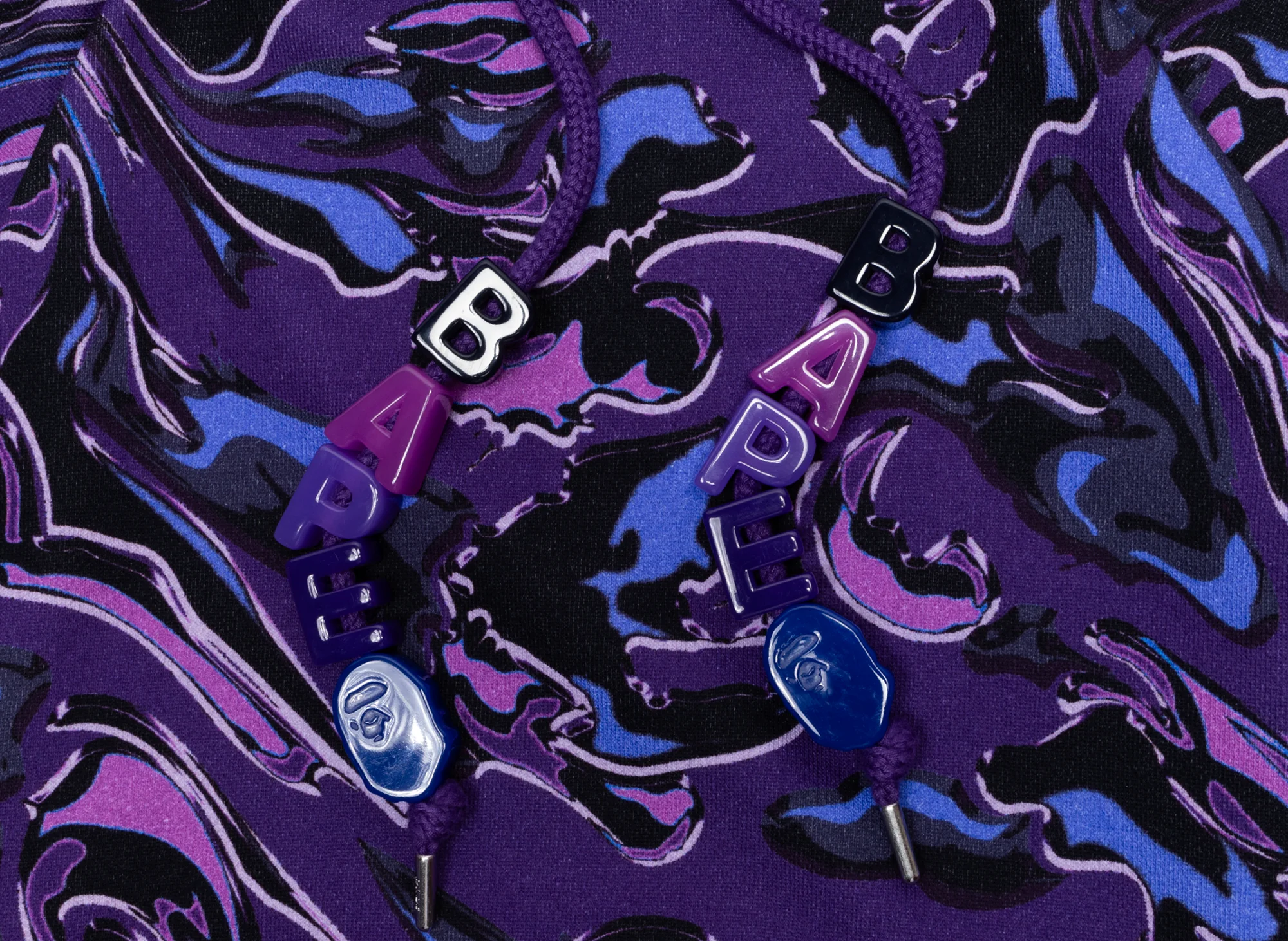 A Bathing Ape Marbling Camo Relaxed Fit Pullover Hoodie - Image 2