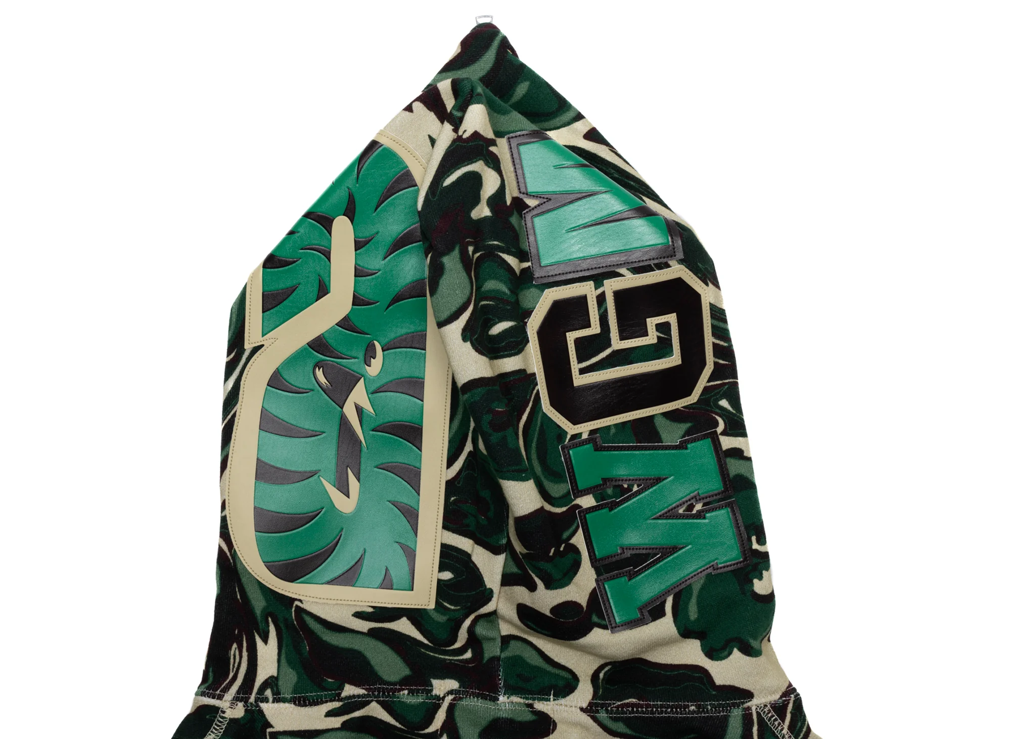 A Bathing Ape Marbling Camo Shark Relaxed Fit Full Zip Hoodie - Image 3