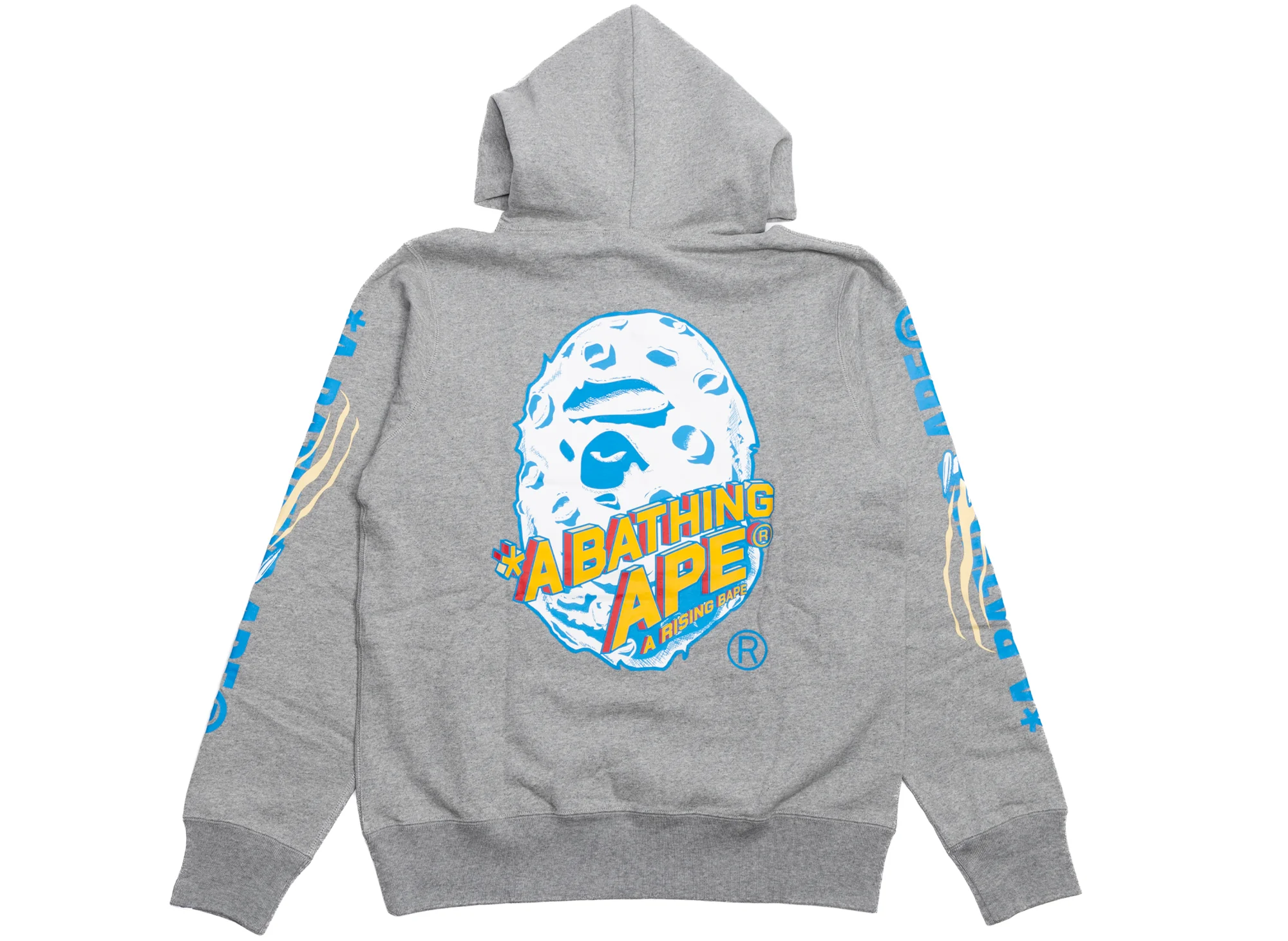 A Bathing Ape Moon Ape Head Pullover Hoodie in Grey - Image 3