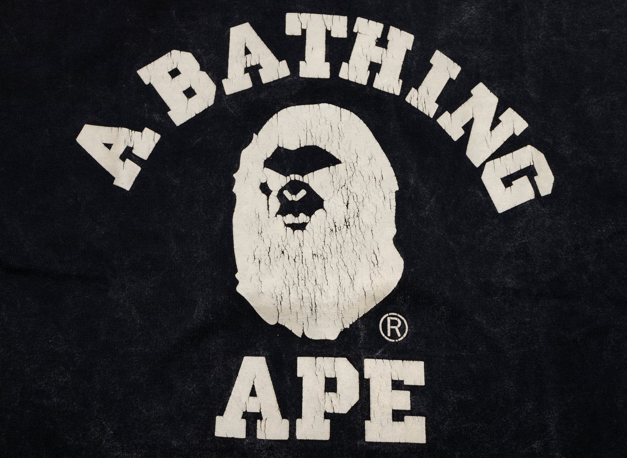 A Bathing Ape Overdye College Relaxed Fit Tee in Black - Image 2