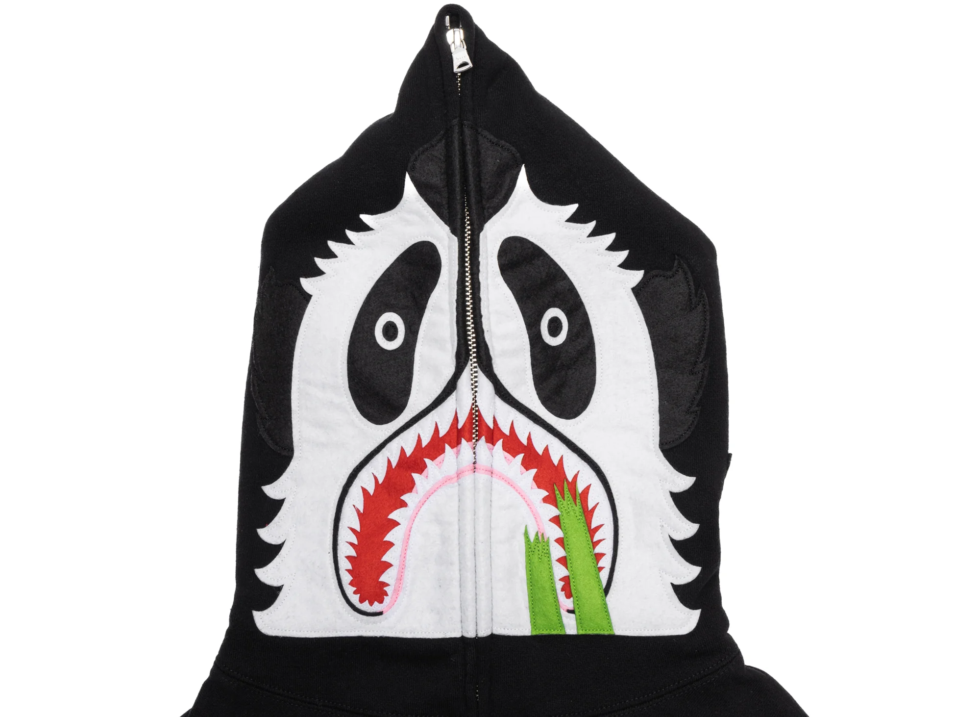 A Bathing Ape Panda Full Zip Hoodie in Black - Image 2