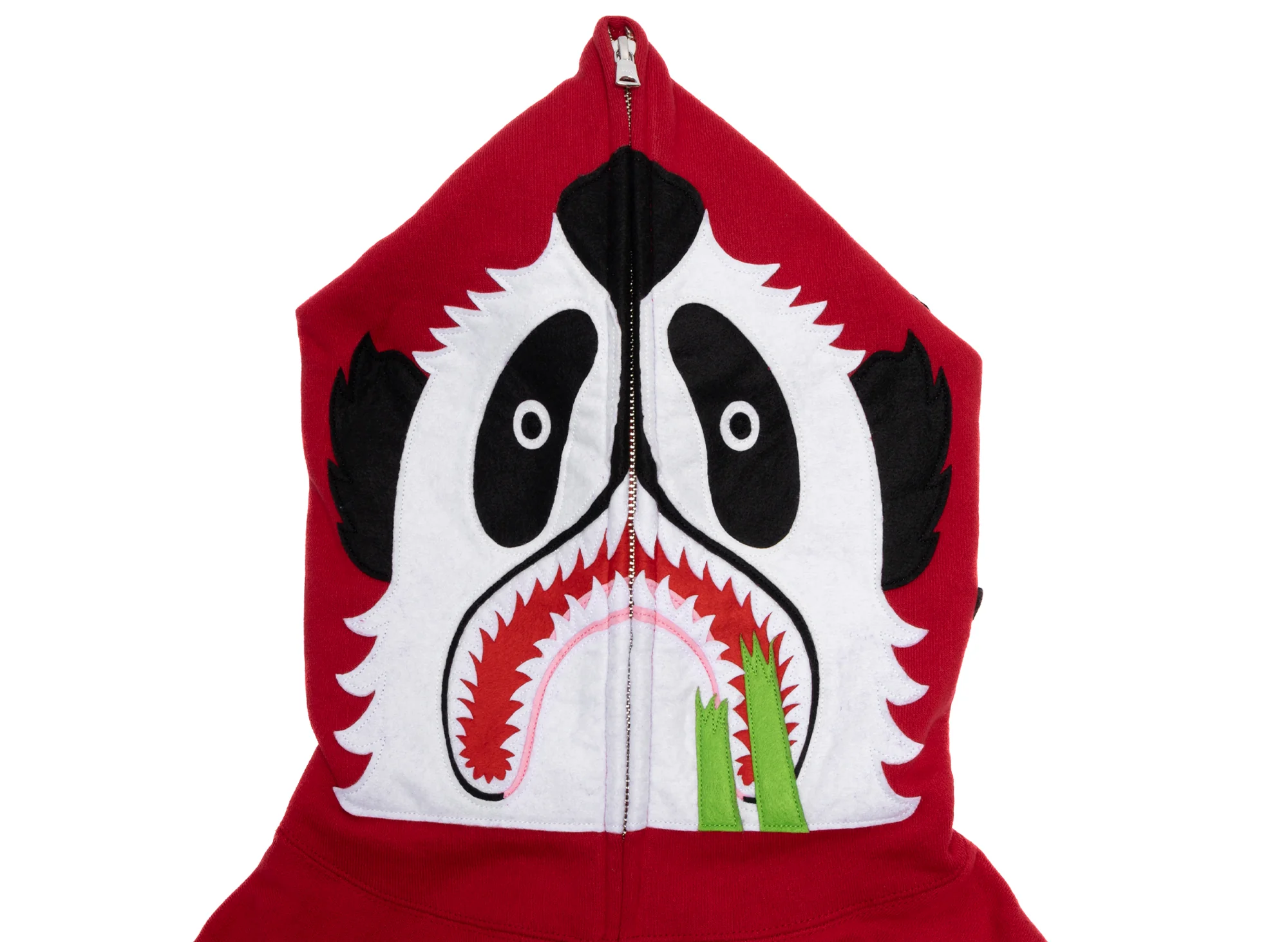 A Bathing Ape Panda Full Zip Hoodie in Red - Image 2