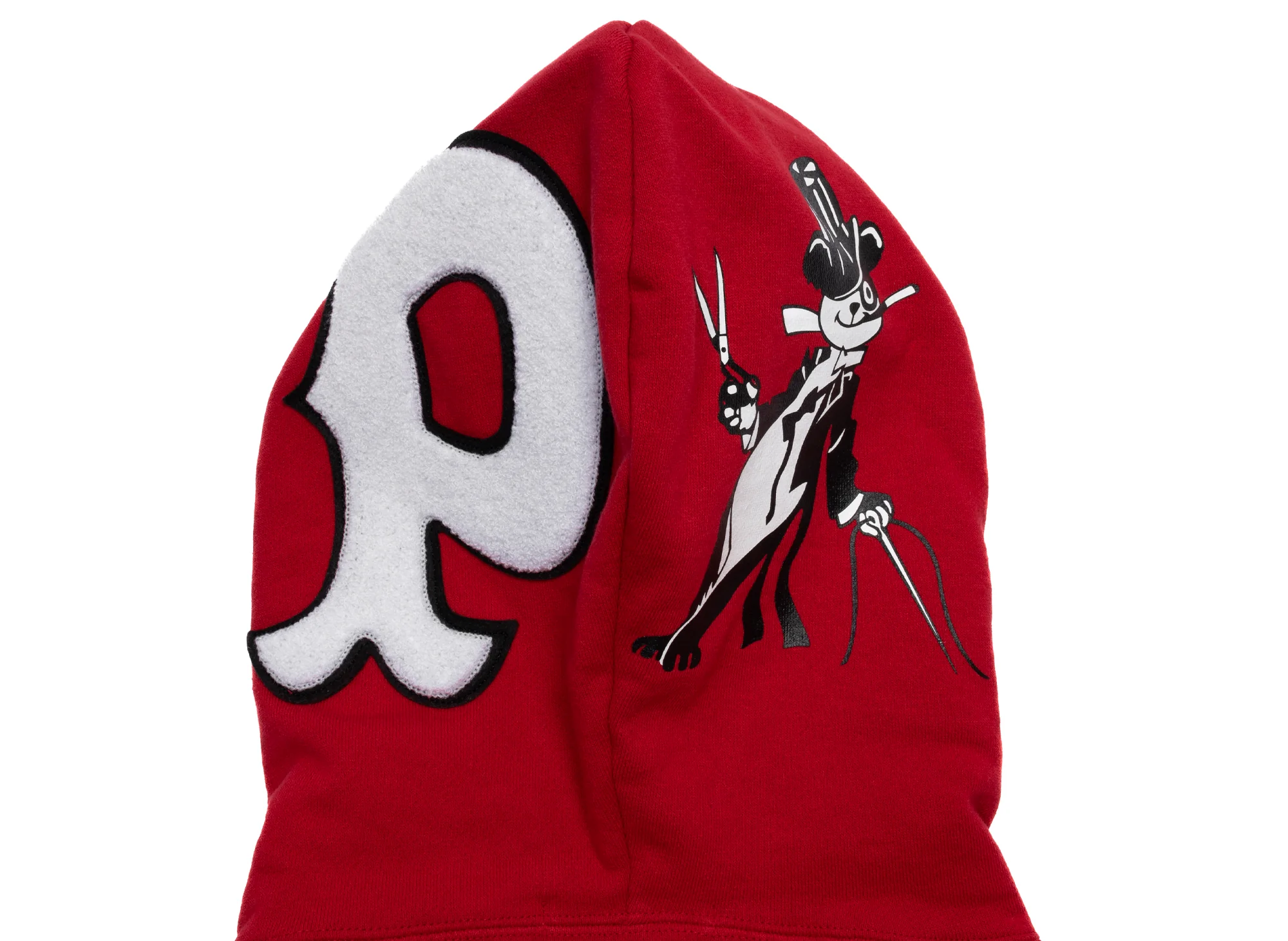 A Bathing Ape Panda Full Zip Hoodie in Red - Image 3