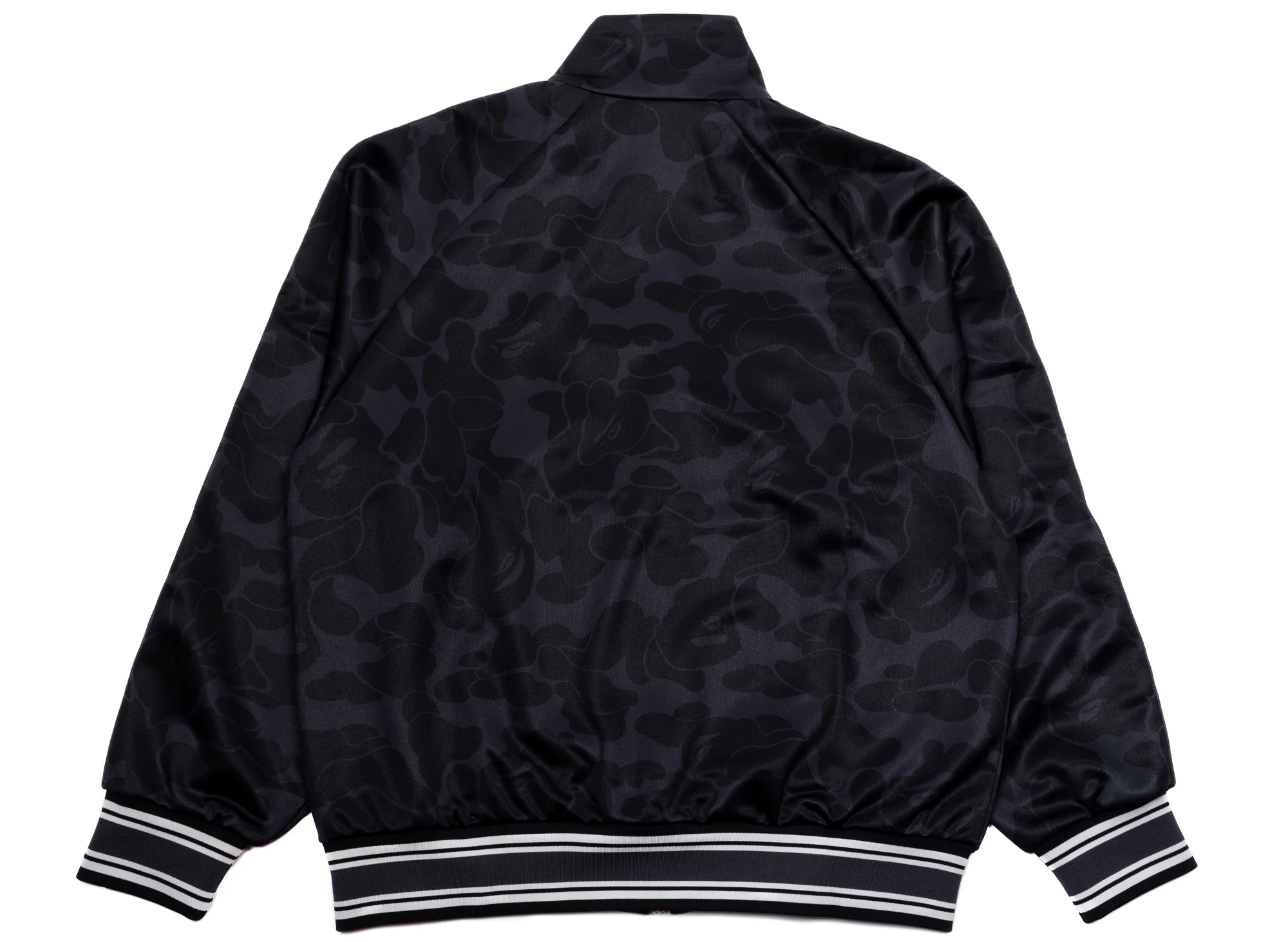 A Bathing Ape Solid Camo Bathing Ape Logo Relaxed Fit Track Jacket in Black - Image 2