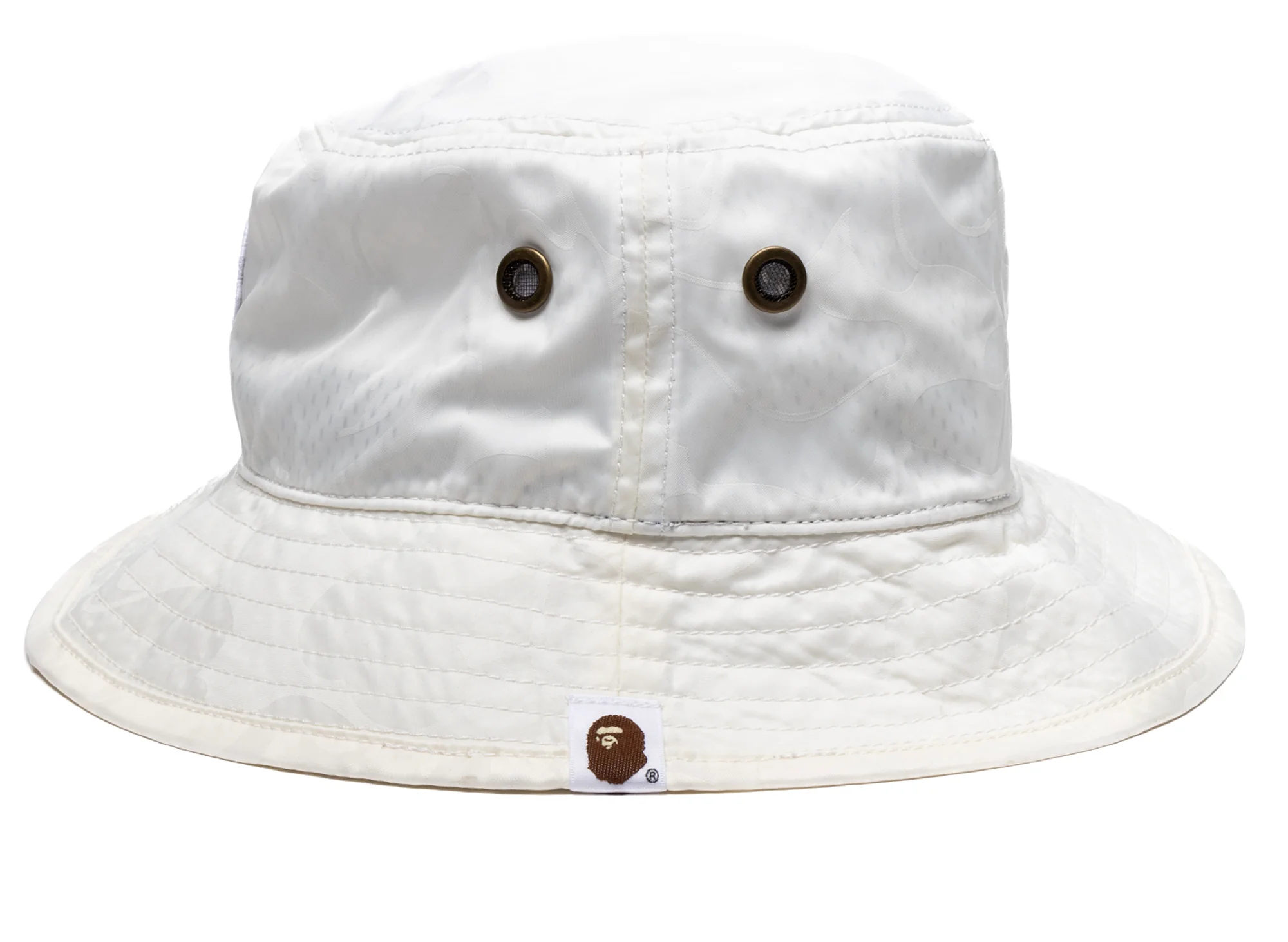 A Bathing Ape Tonal Solid Camo Bucket Hat in Ivory - Image 2